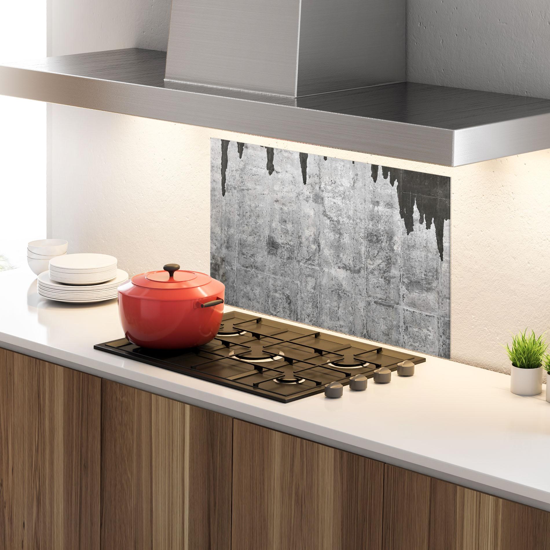 Konyhai üveg hátfal Dirty Texture mockup 4