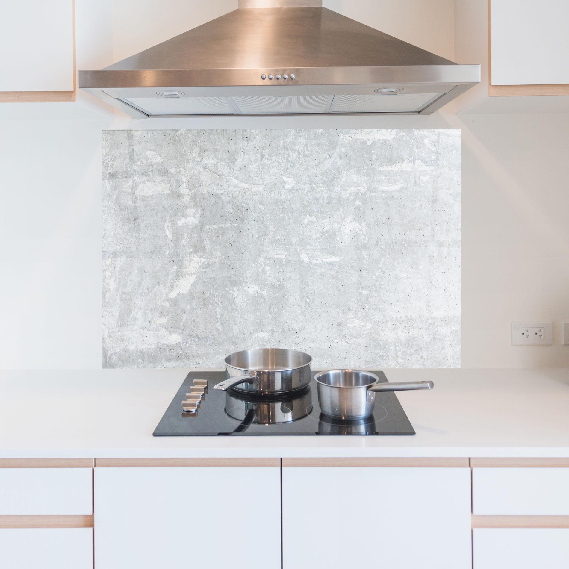 Konyhai üveg hátfal Bright Ciment Texture mockup 5