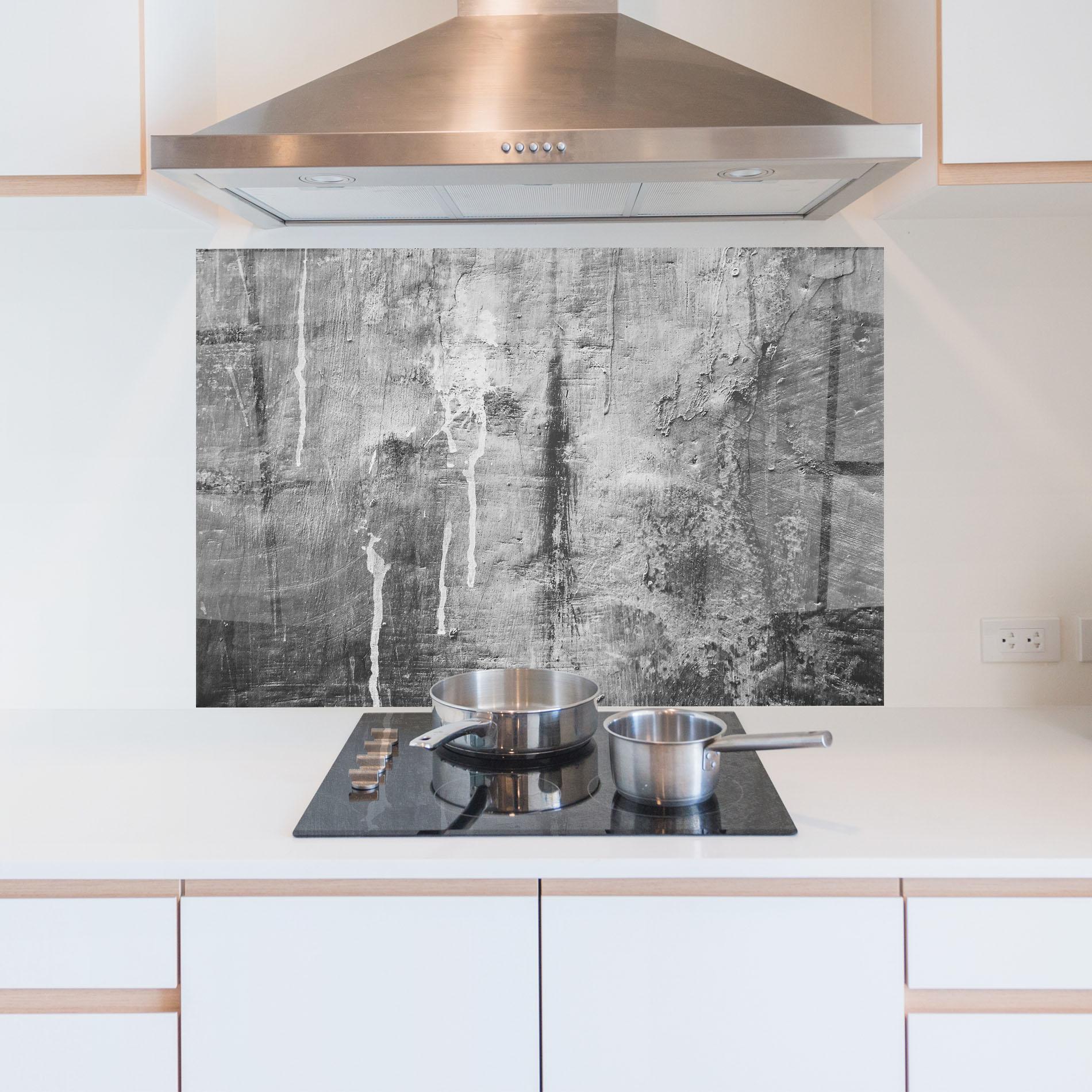 Konyhai üveg hátfal Cement Architecture mockup 5