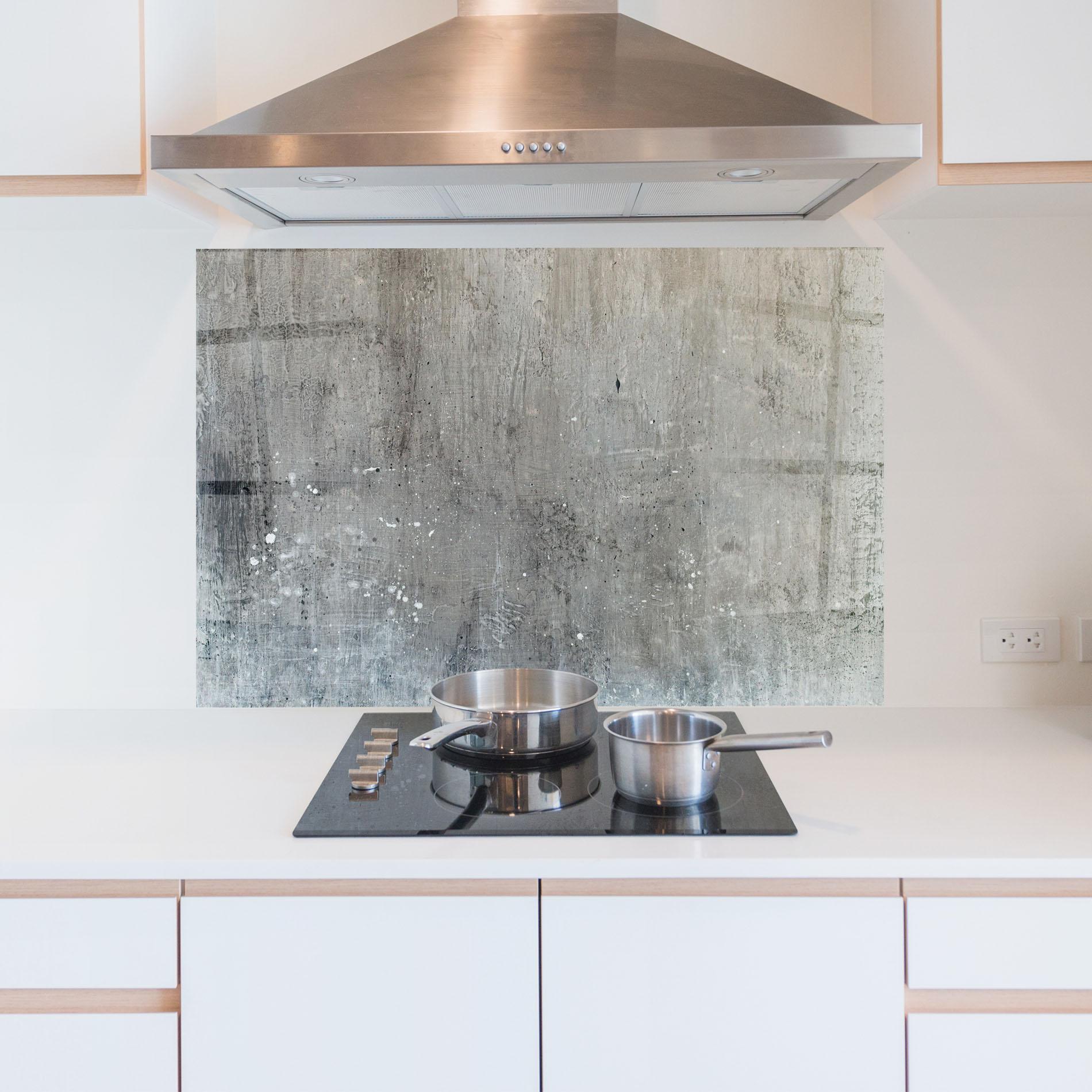 Konyhai üveg hátfal Darkish Ciment mockup 5