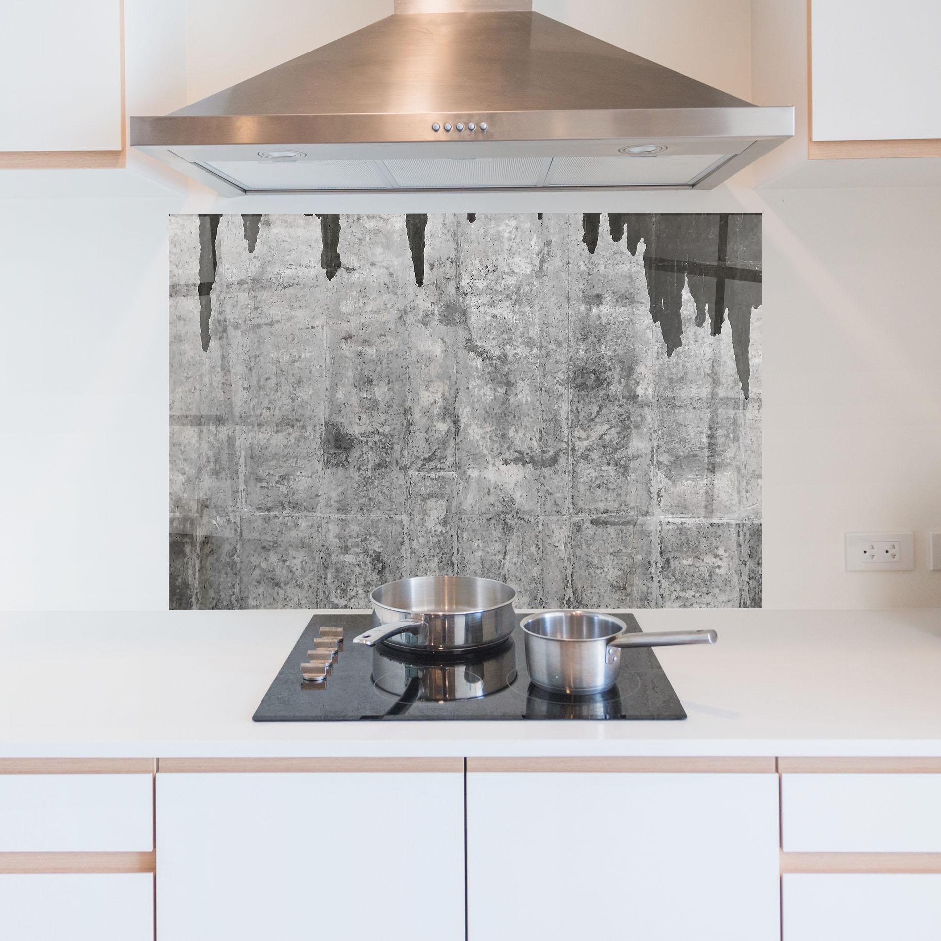 Konyhai üveg hátfal Dirty Texture mockup 5