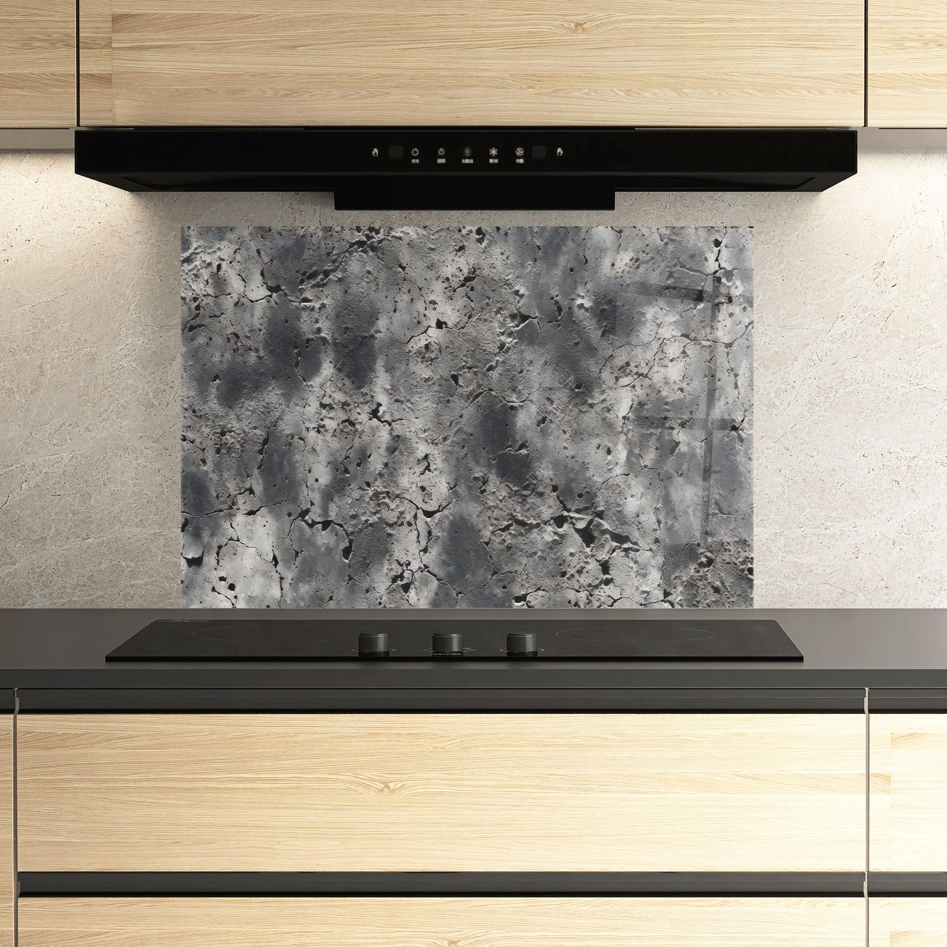 Konyhai üveg hátfal Abstract Texture Concrete mockup 3