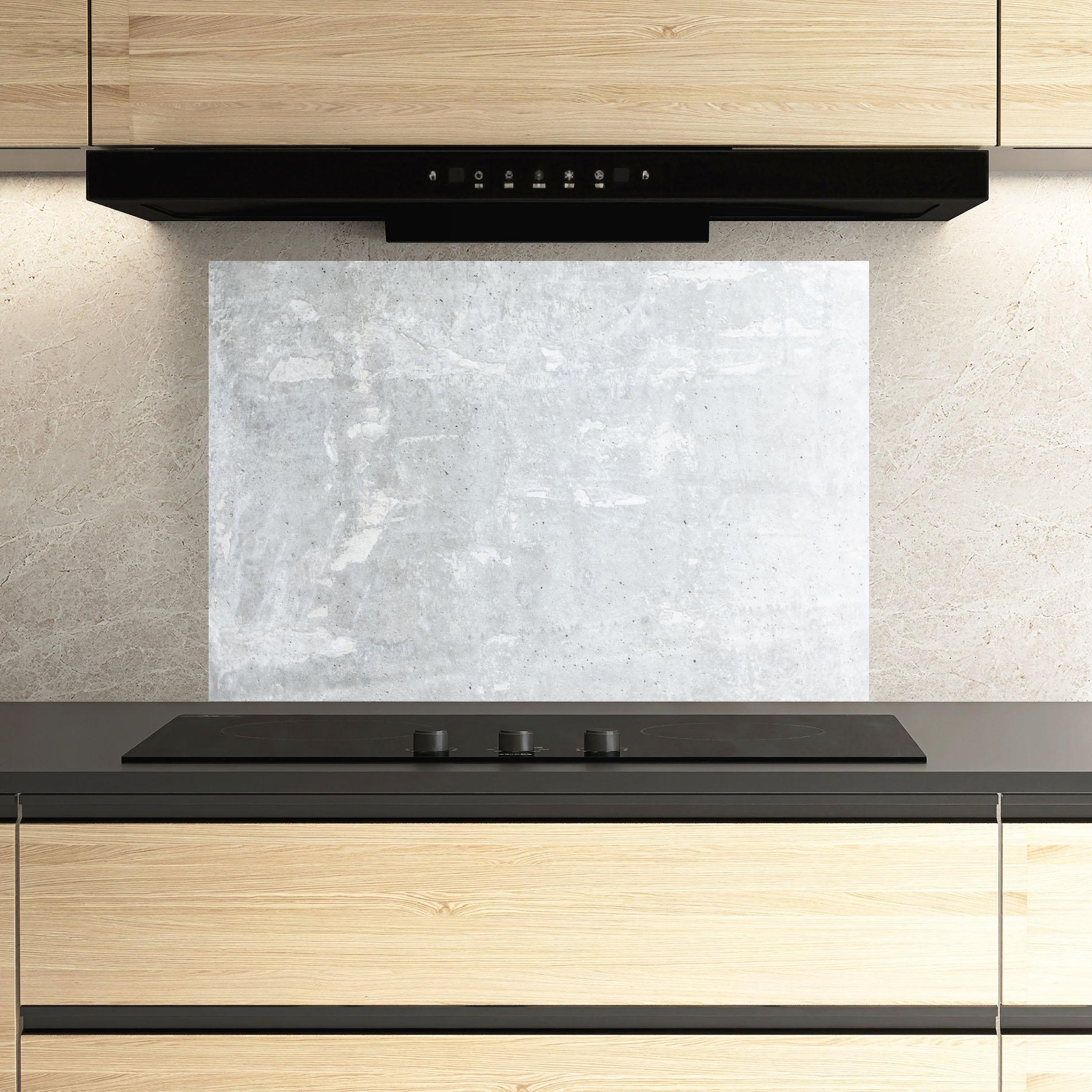 Konyhai üveg hátfal Bright Ciment Texture mockup 3