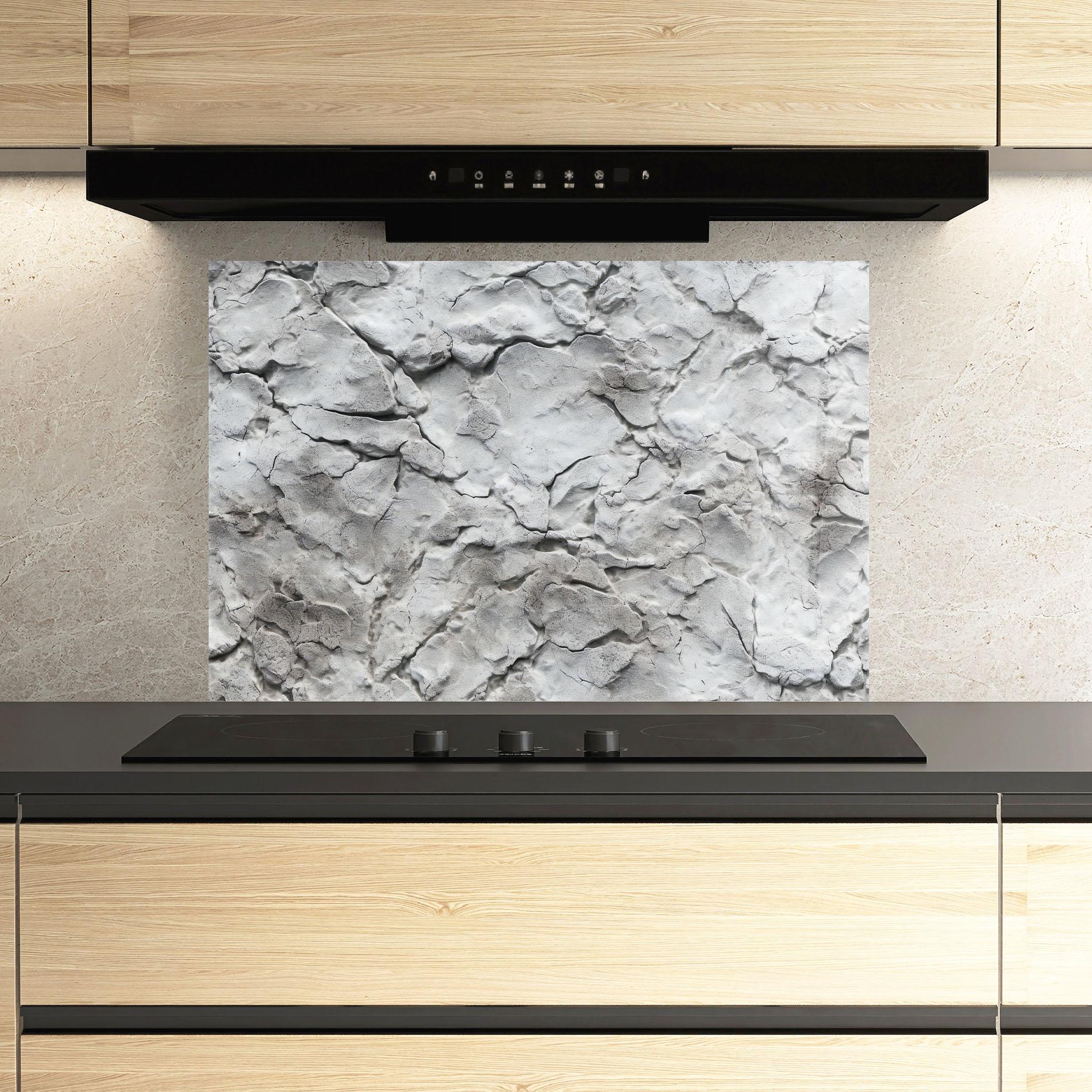 Konyhai üveg hátfal Texture Gray Stone Wall mockup 3