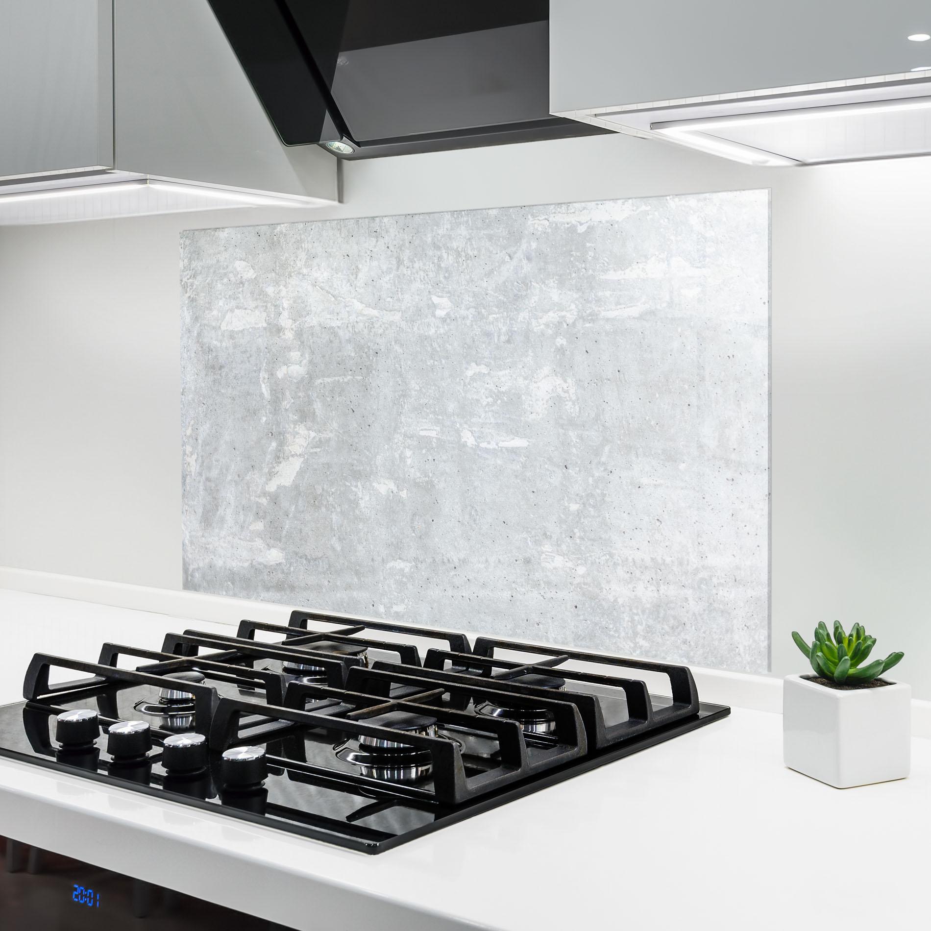 Konyhai üveg hátfal Bright Ciment Texture mockup 6