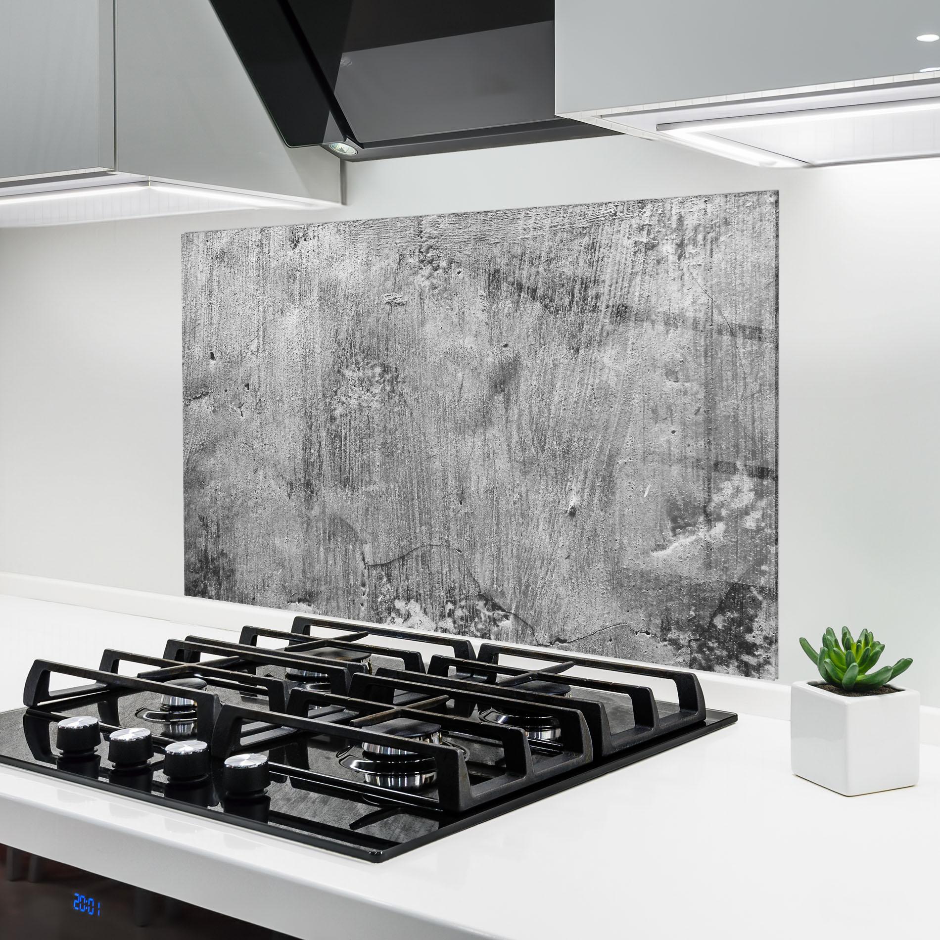 Konyhai üveg hátfal Detail Cement mockup 6