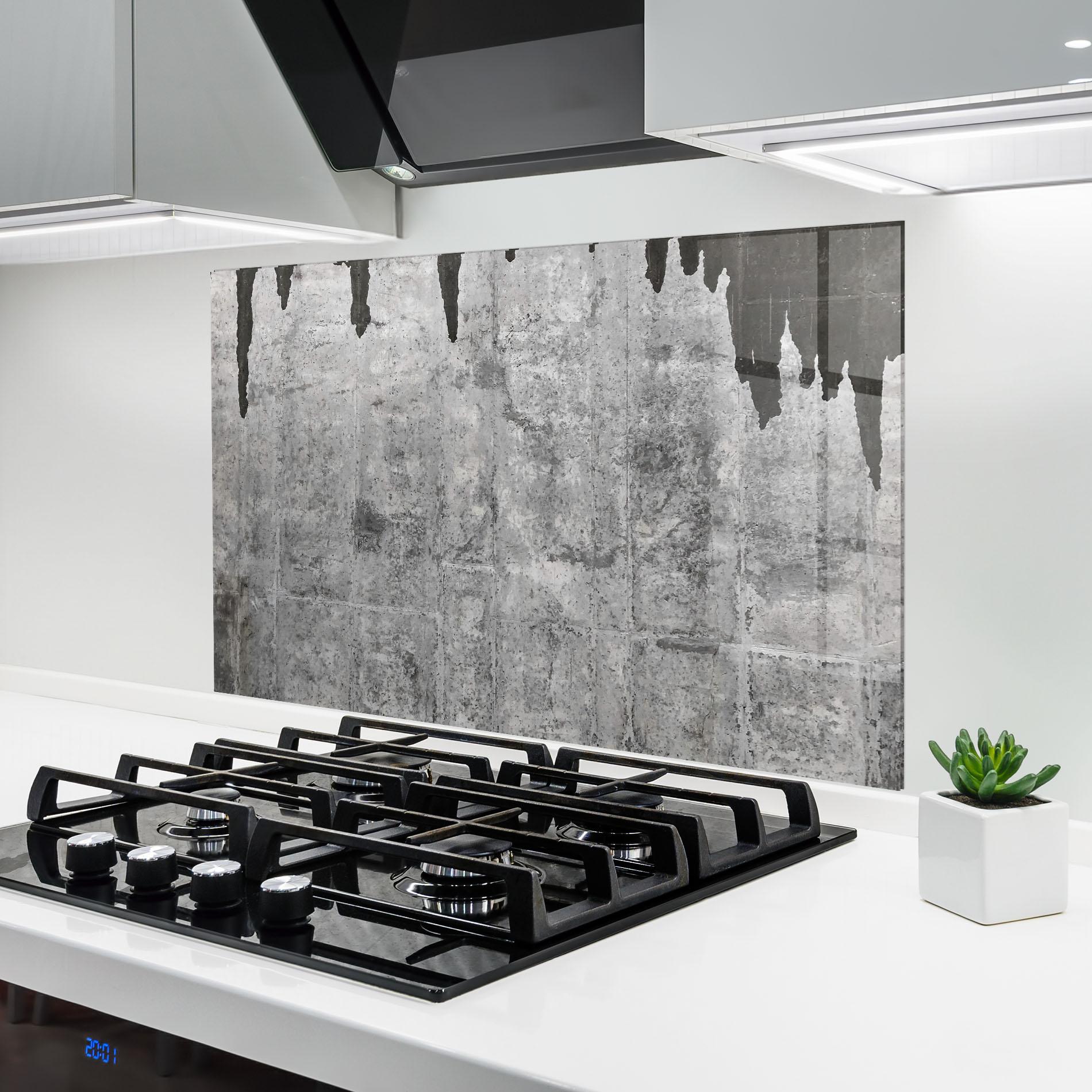 Konyhai üveg hátfal Dirty Texture mockup 6