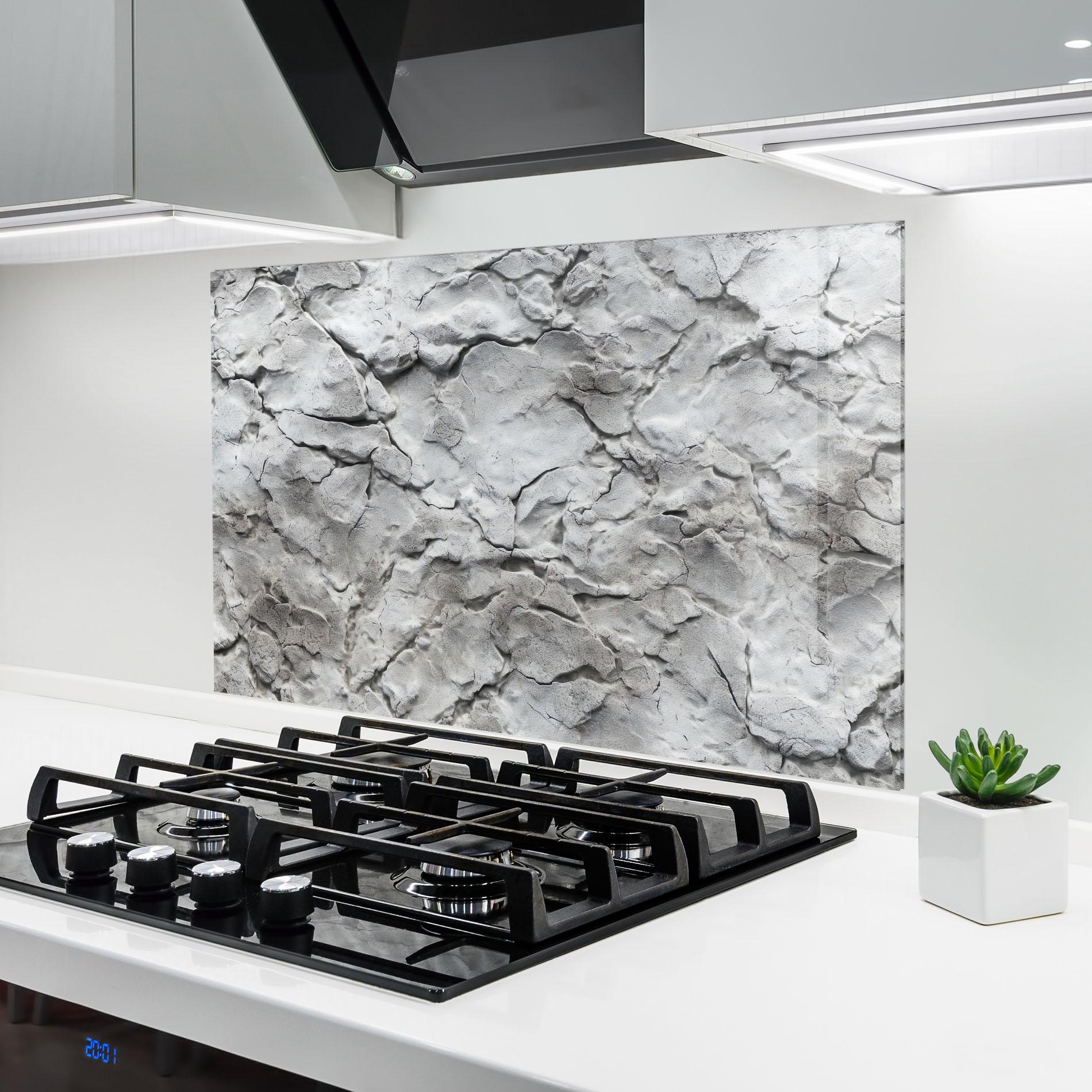 Konyhai üveg hátfal Texture Gray Stone Wall mockup 6