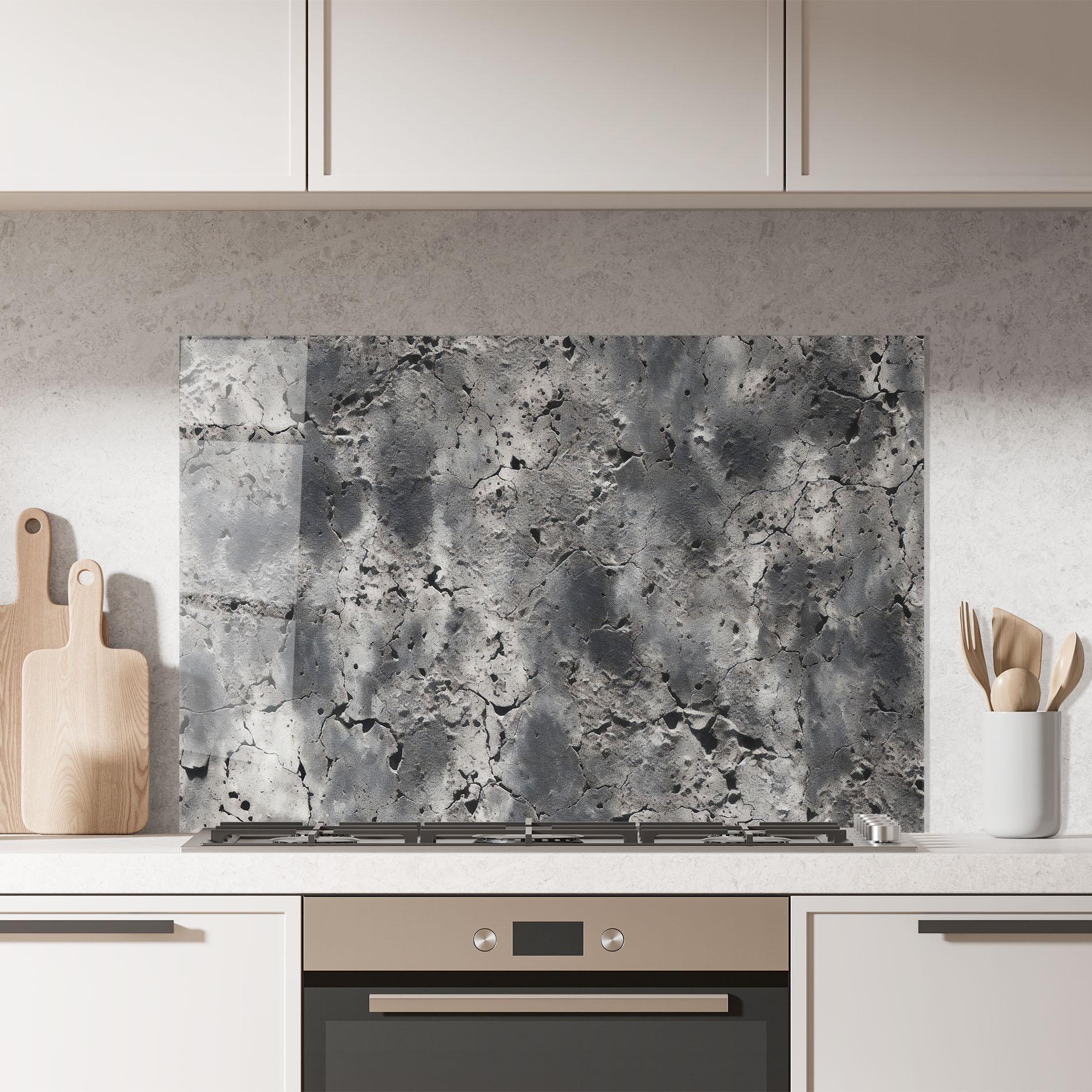 Konyhai üveg hátfal Abstract Texture Concrete mockup 7