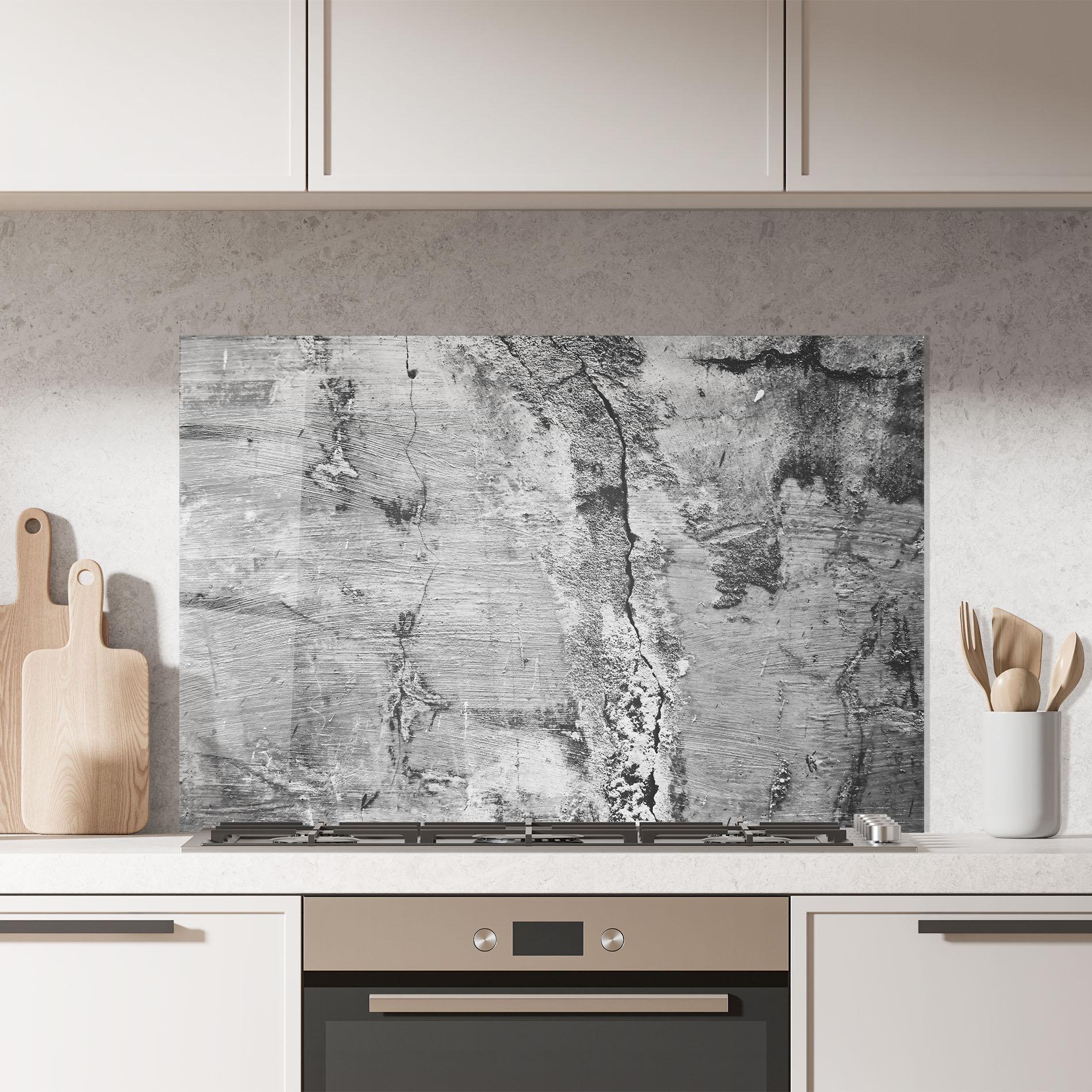 Konyhai üveg hátfal Cement Surface mockup 7