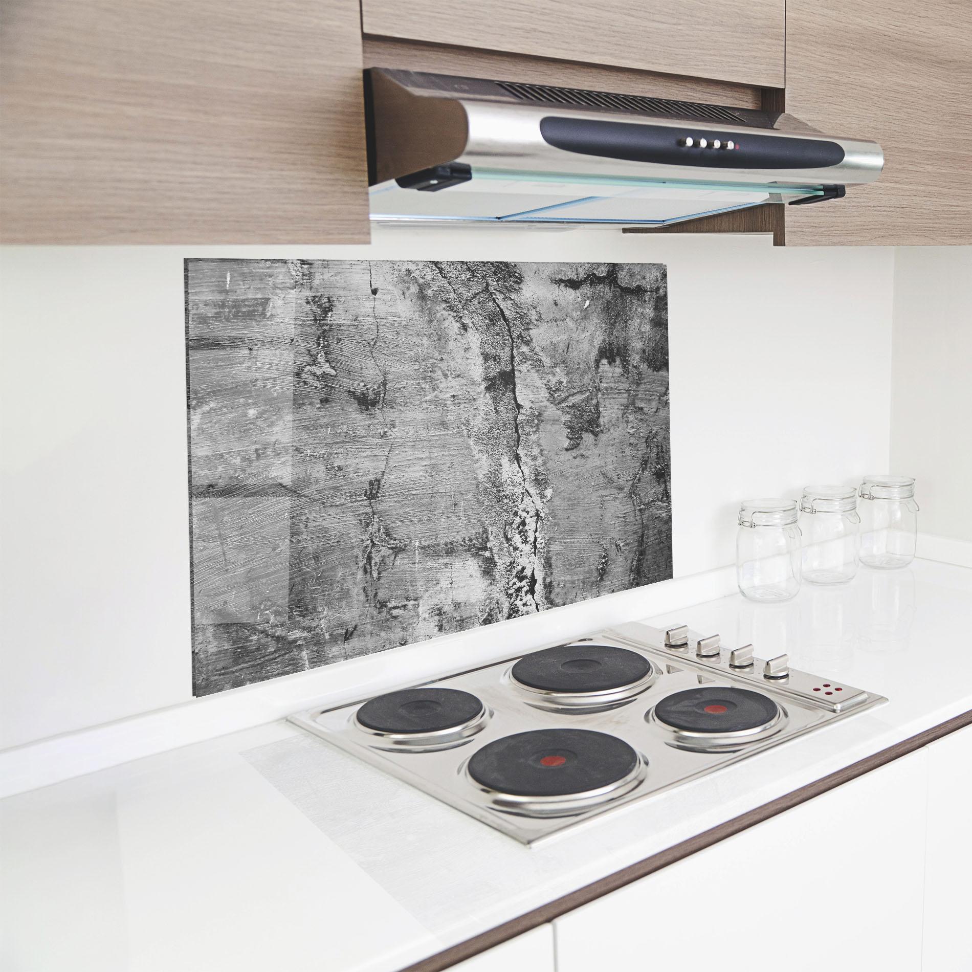 Konyhai üveg hátfal Cement Surface mockup 8