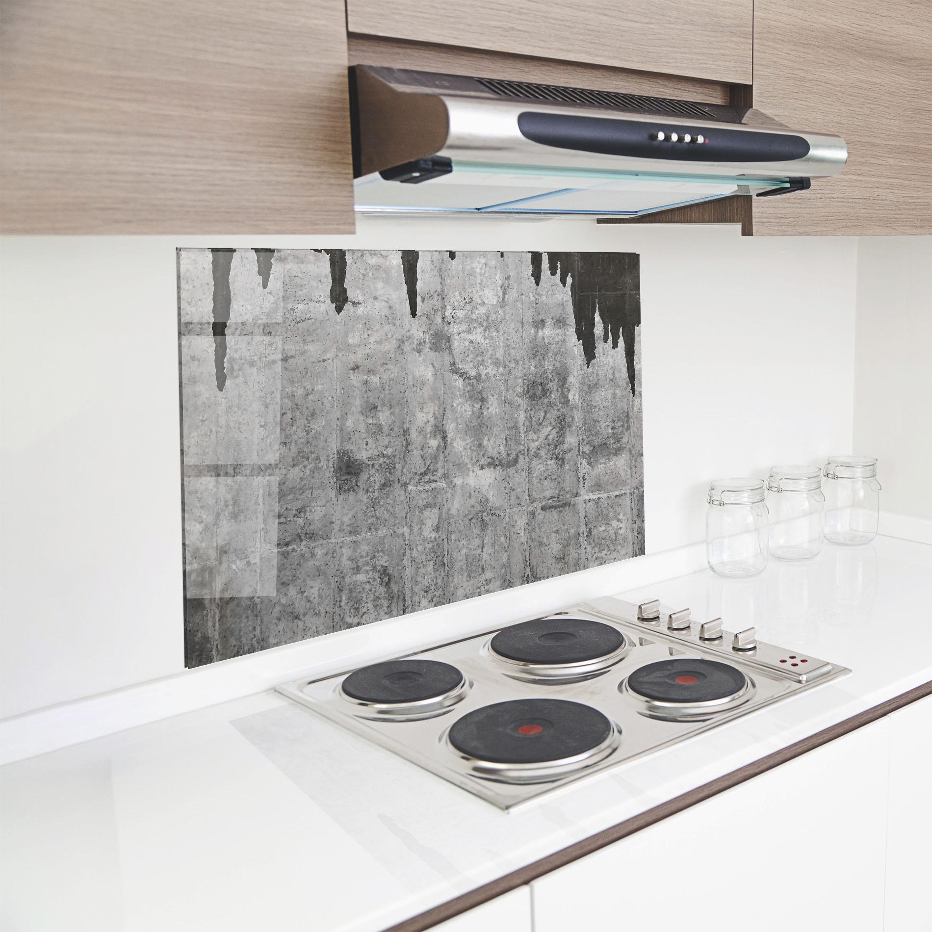 Konyhai üveg hátfal Dirty Texture mockup 8