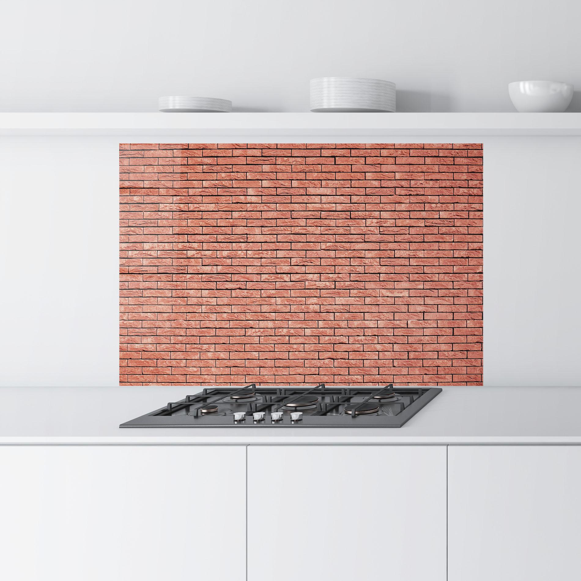 Konyhai üveg hátfal Bricks Pattern mockup 9