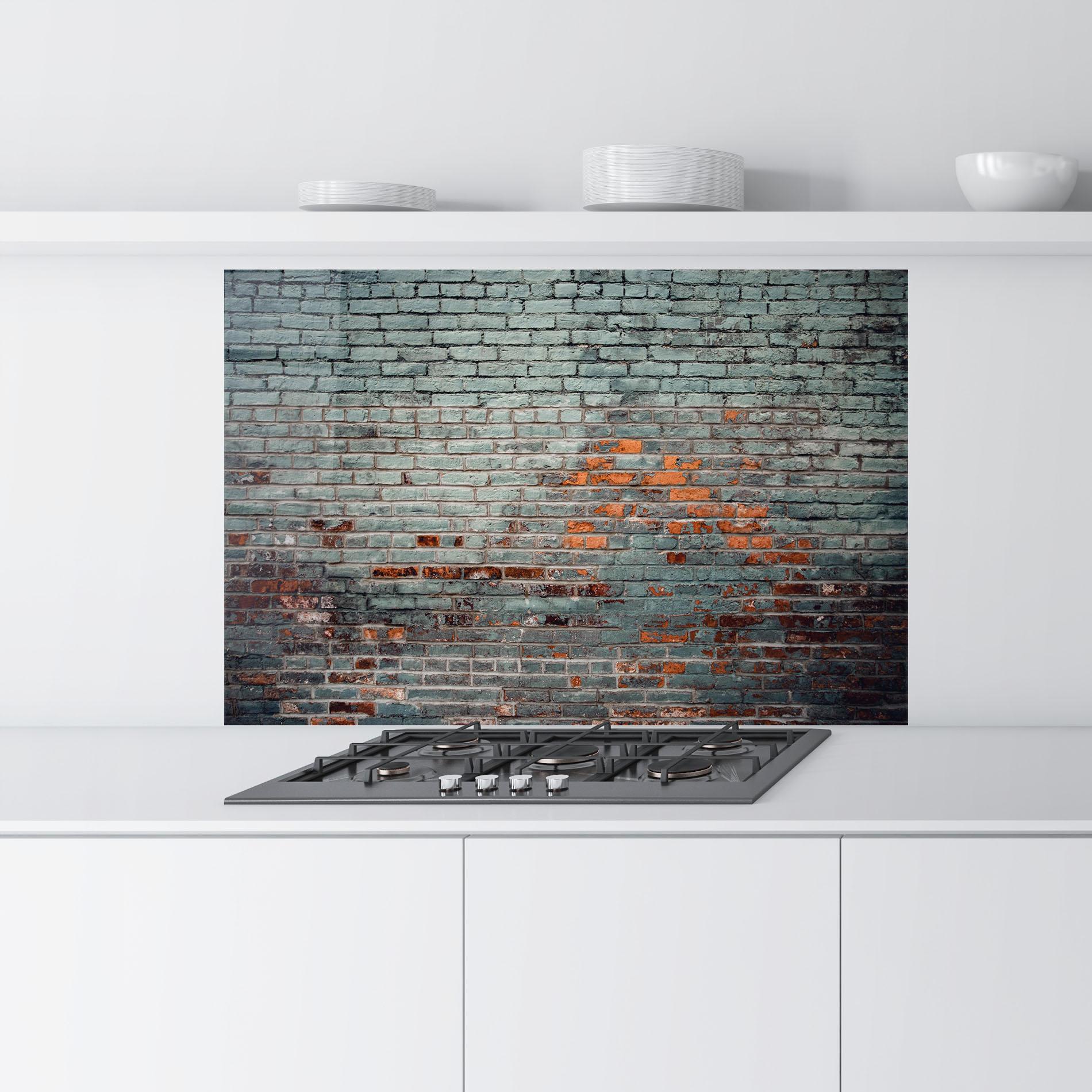 Konyhai üveg hátfal Colorful Bircks mockup 9