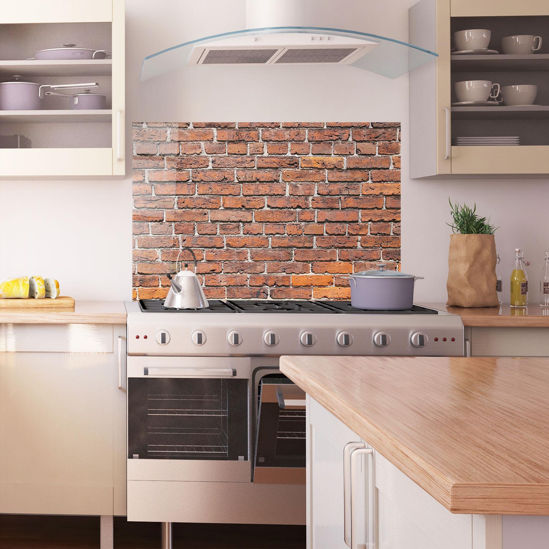 Konyhai üveg hátfal Street Bricks mockup 1