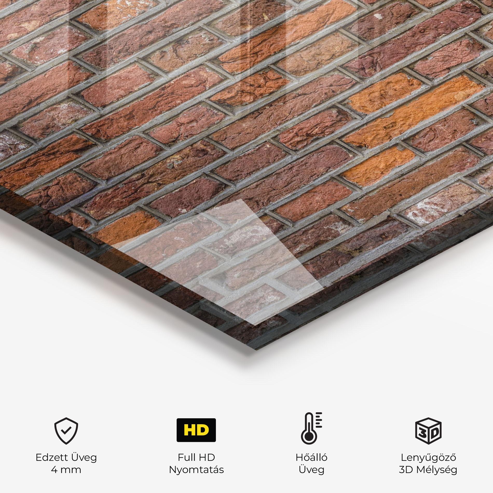 Konyhai üveg hátfal Autumn Bricks mockup 2