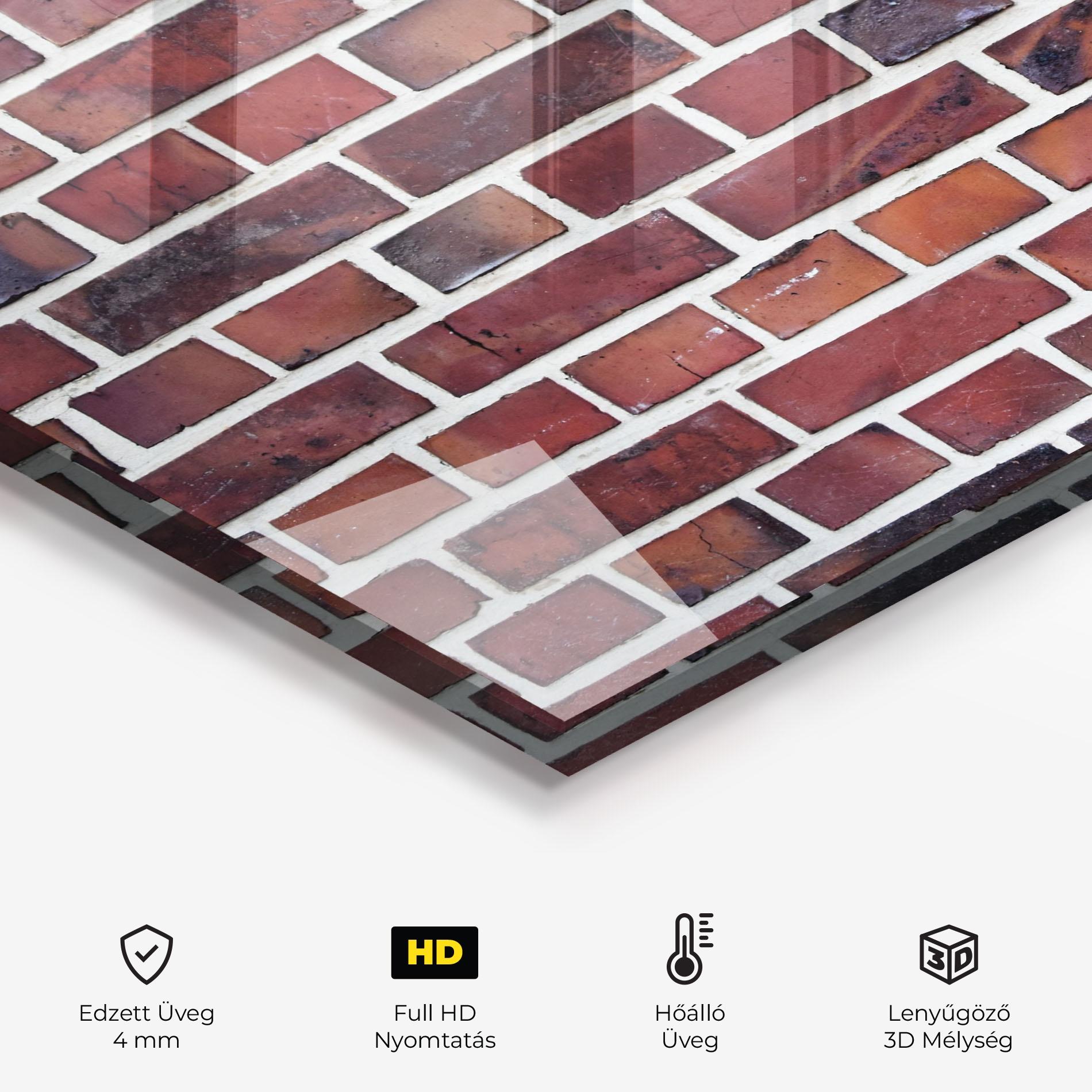 Konyhai üveg hátfal Colorful Bricks 2 mockup 2