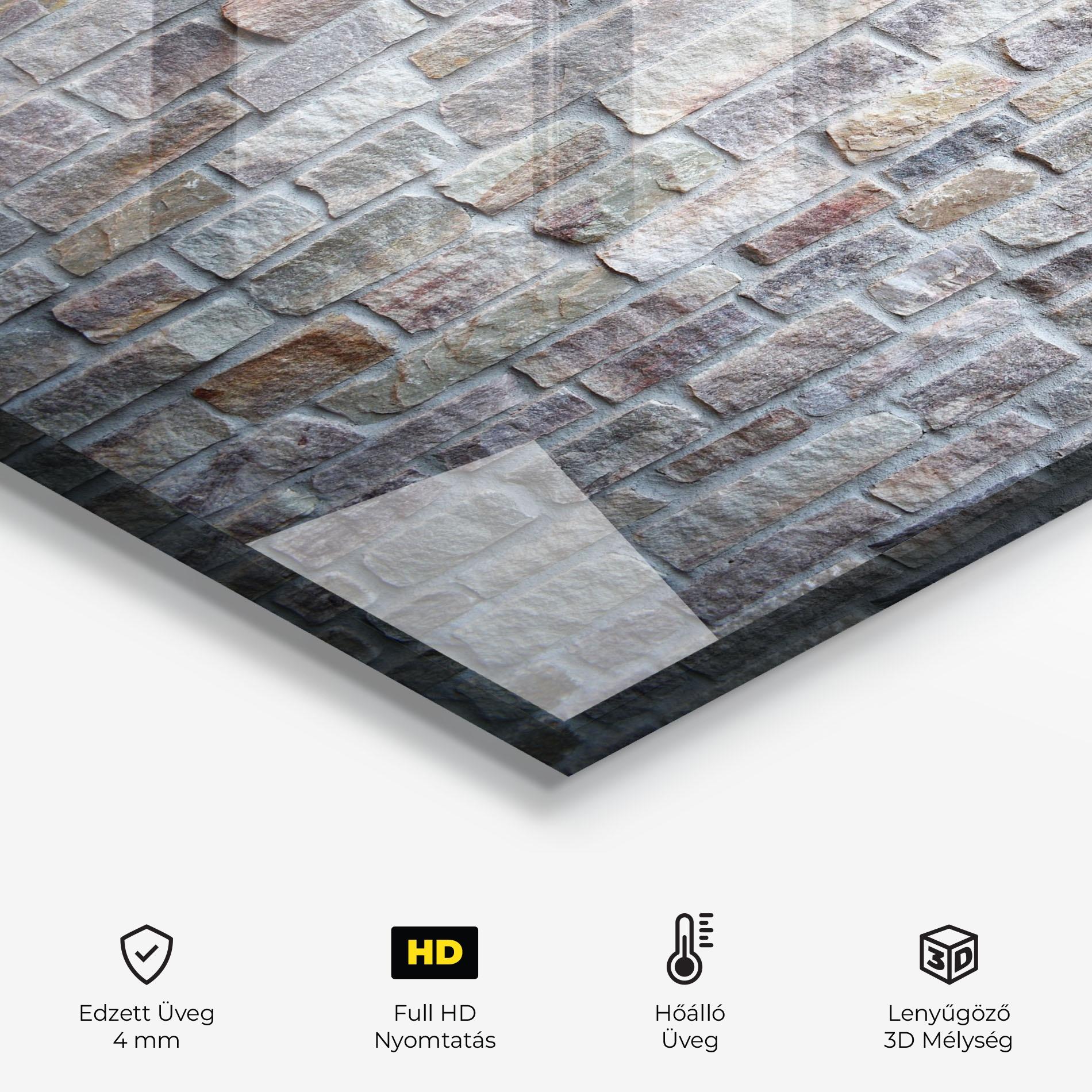 Konyhai üveg hátfal Greyish Bircks mockup 2