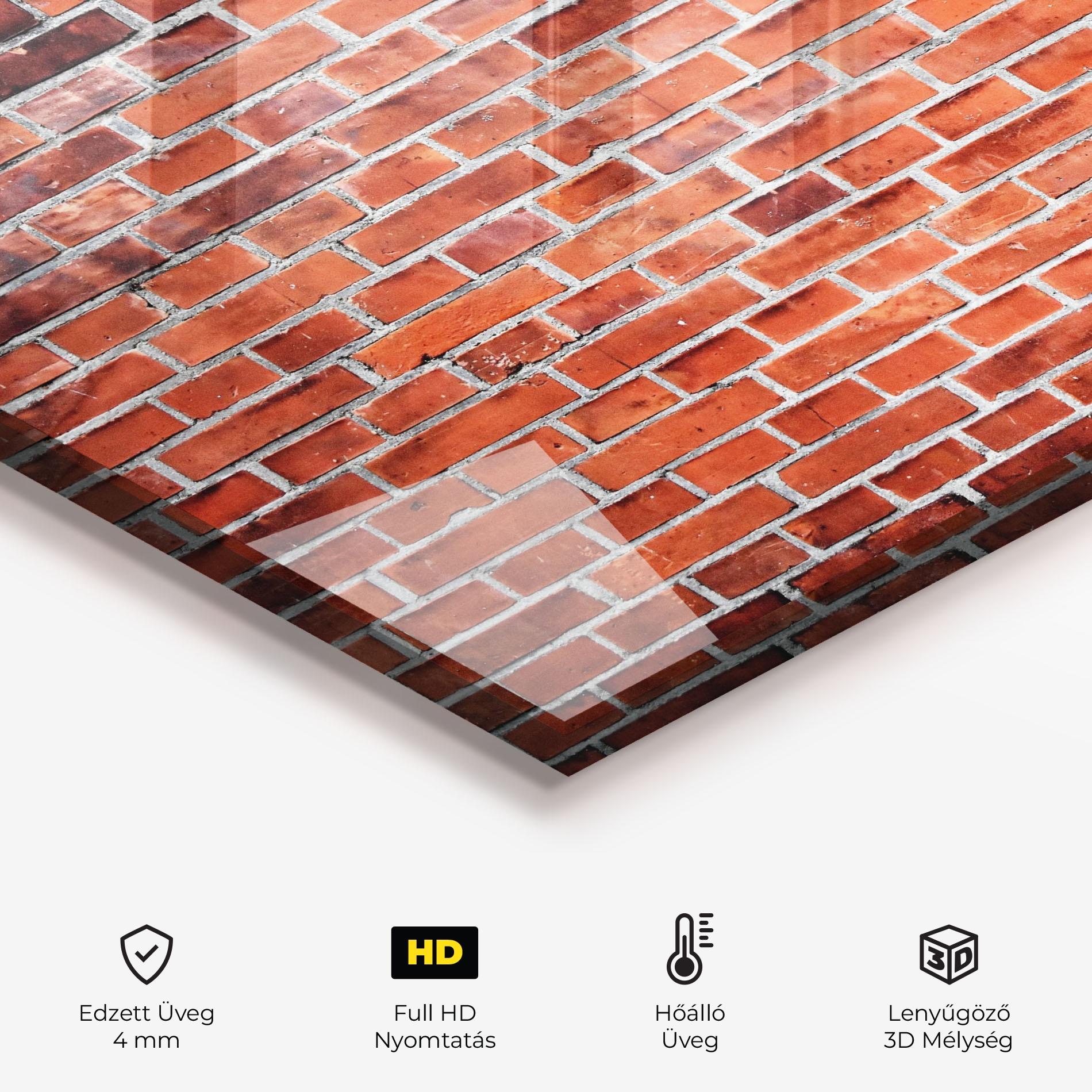 Konyhai üveg hátfal Structure Bricks mockup 2