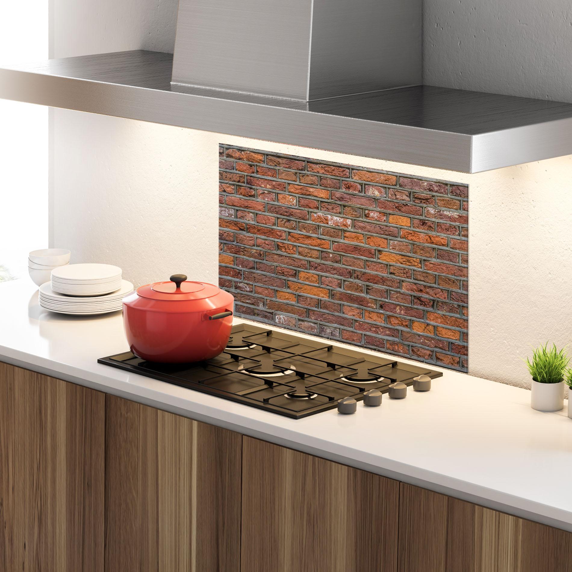 Konyhai üveg hátfal Autumn Bricks mockup 4