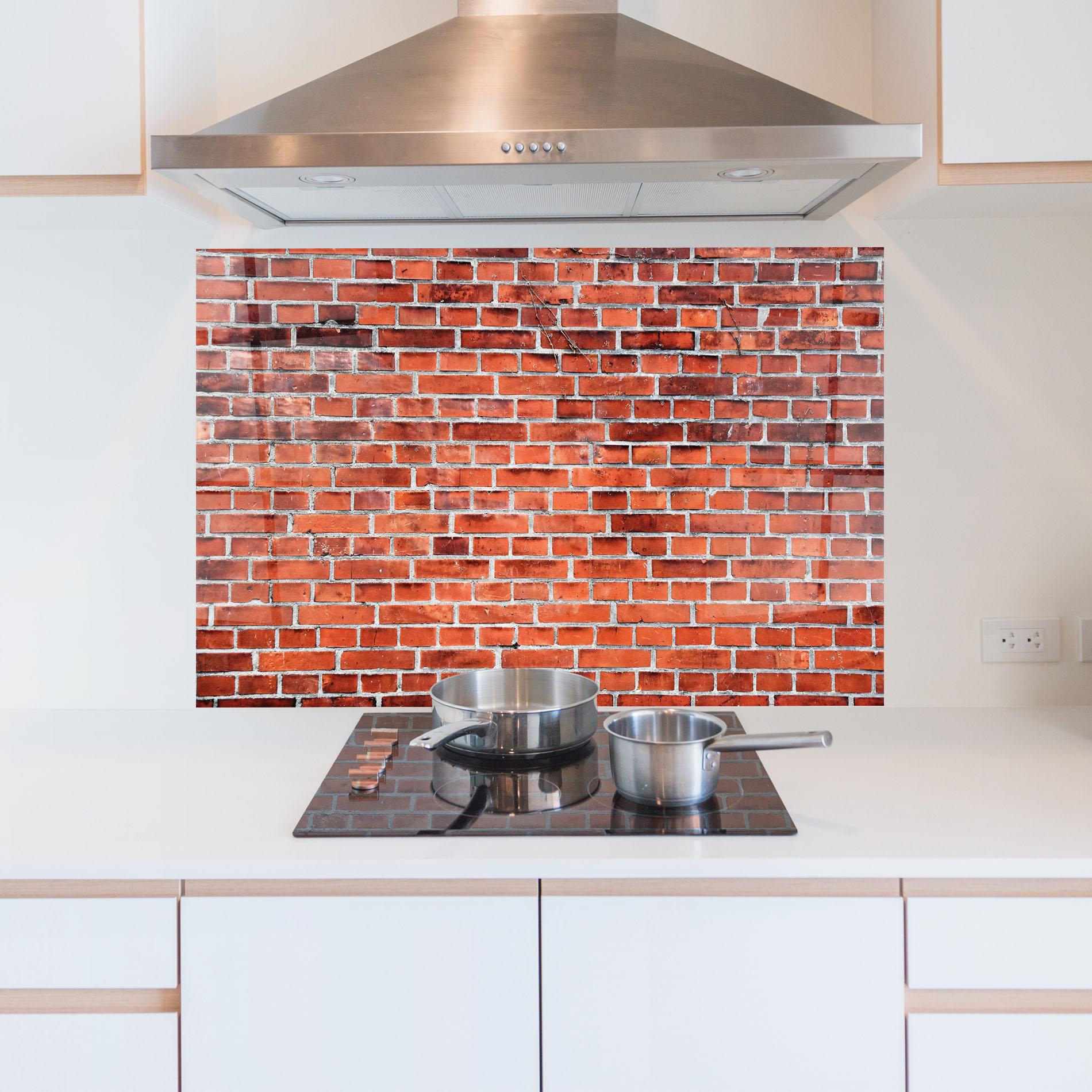 Konyhai üveg hátfal Structure Bricks mockup 5