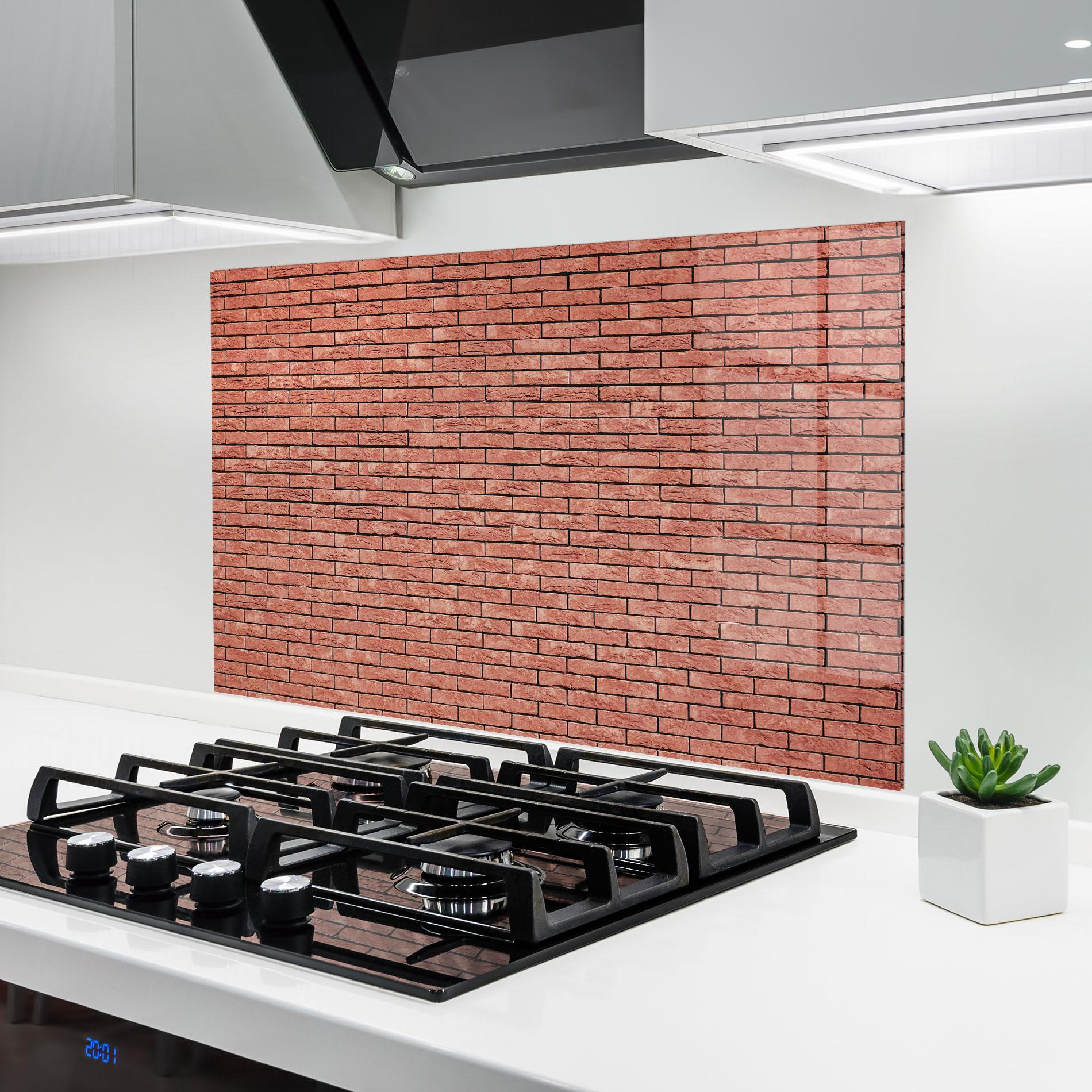 Konyhai üveg hátfal Bricks Pattern mockup 6