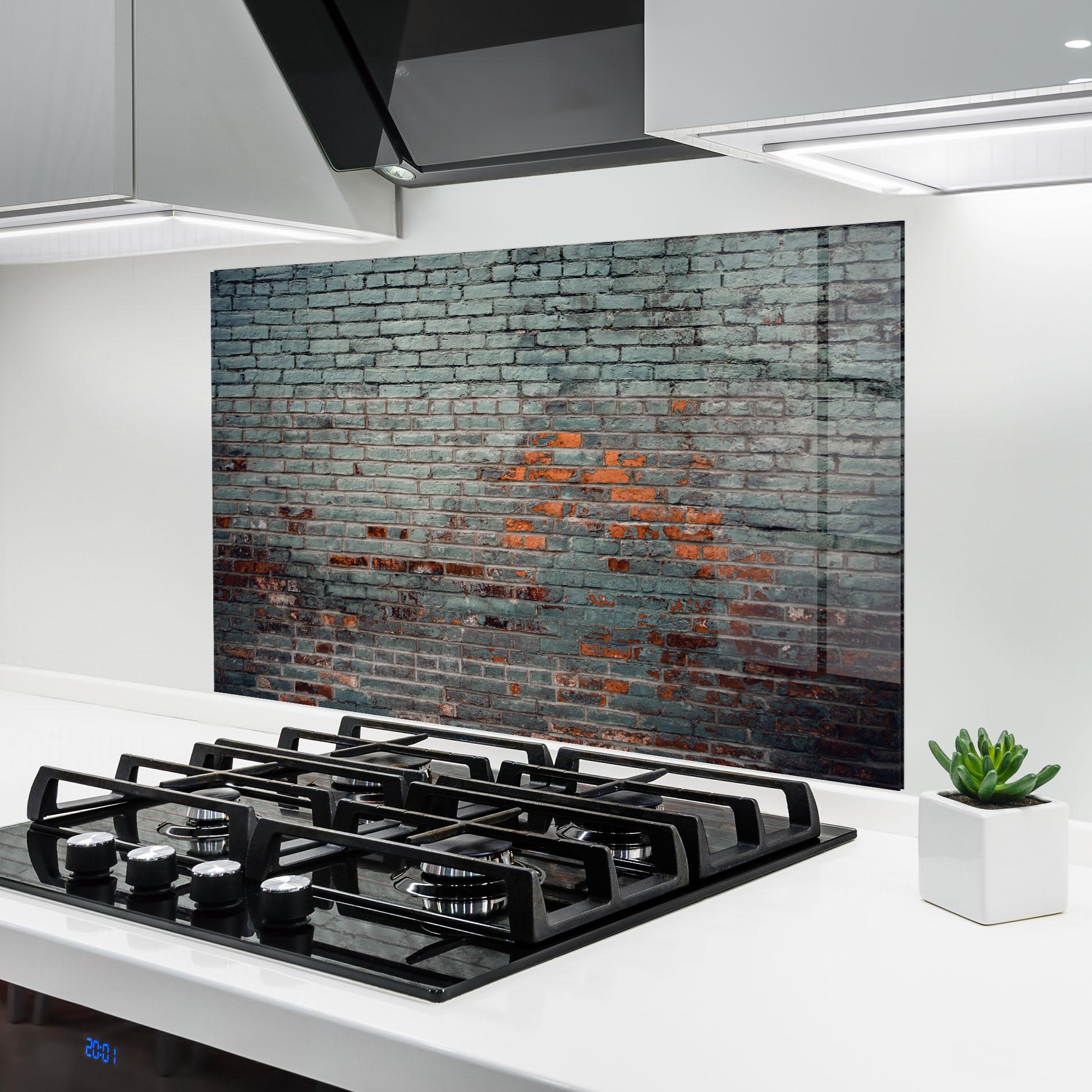 Konyhai üveg hátfal Colorful Bircks mockup 6