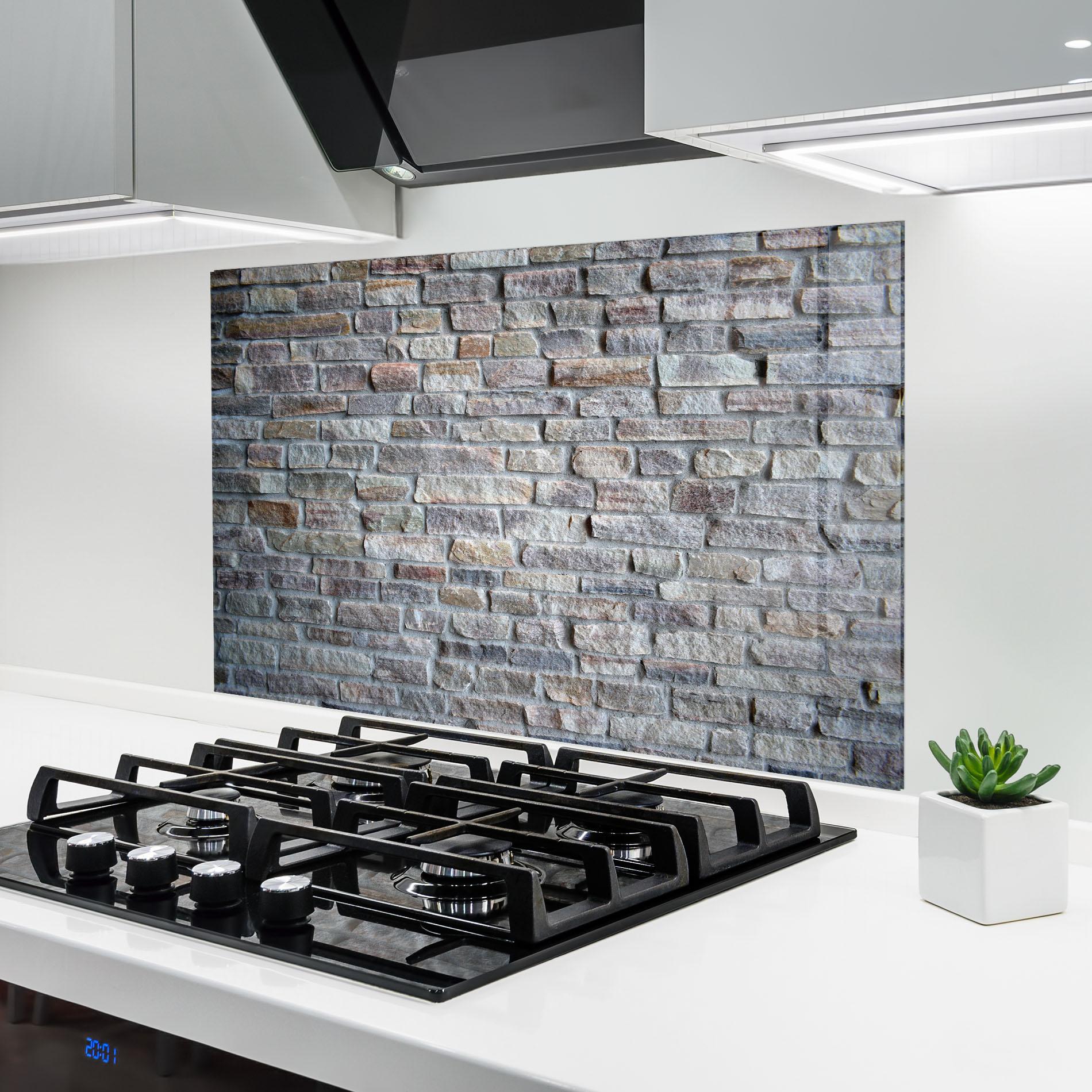 Konyhai üveg hátfal Greyish Bircks mockup 6