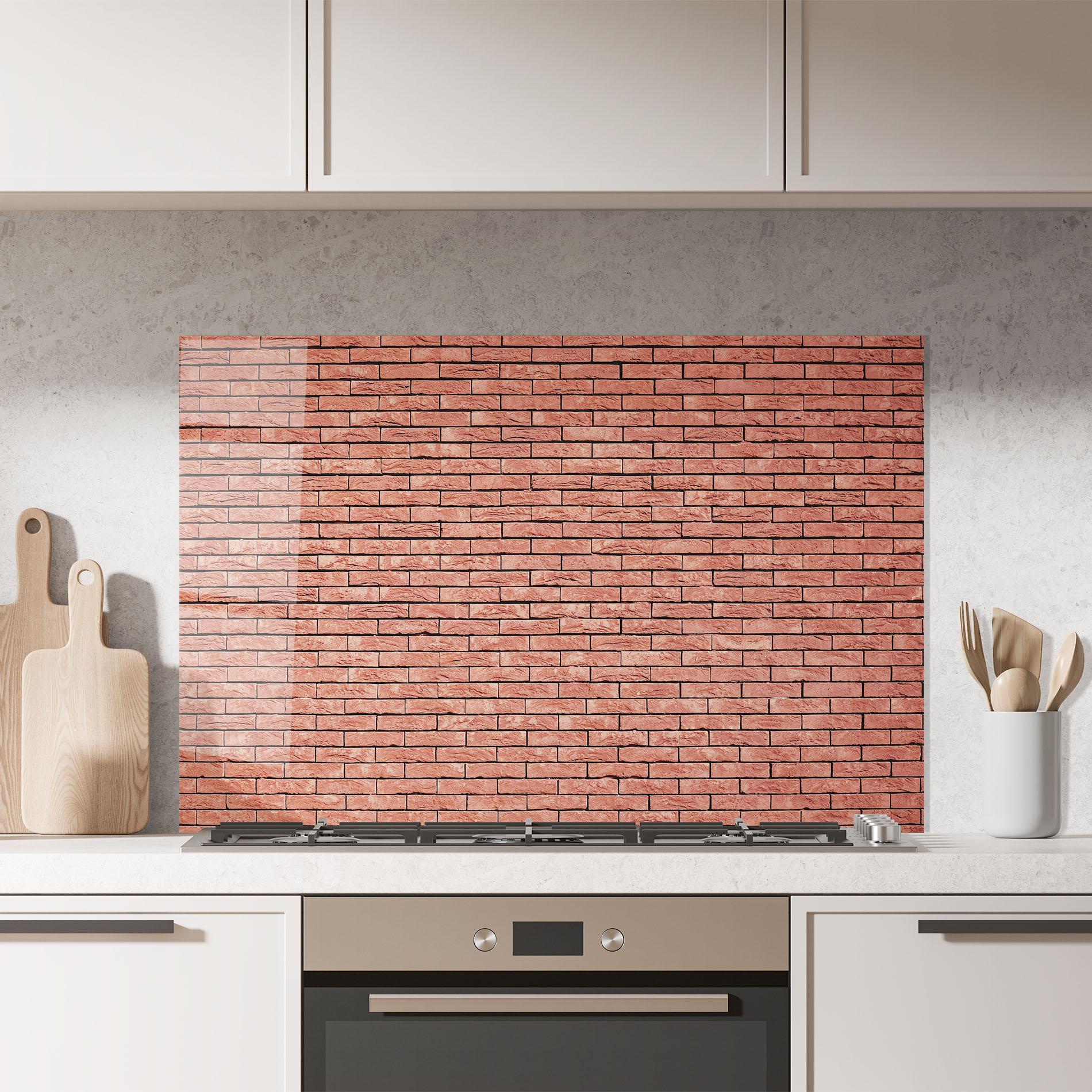 Konyhai üveg hátfal Bricks Pattern mockup 7