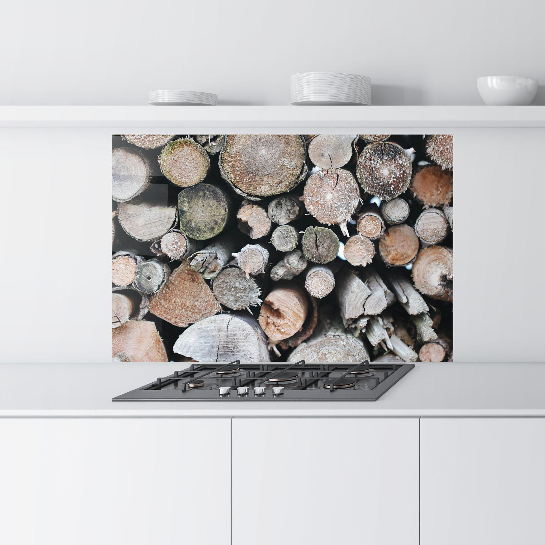 Konyhai üveg hátfal Many Logs 2 mockup 9