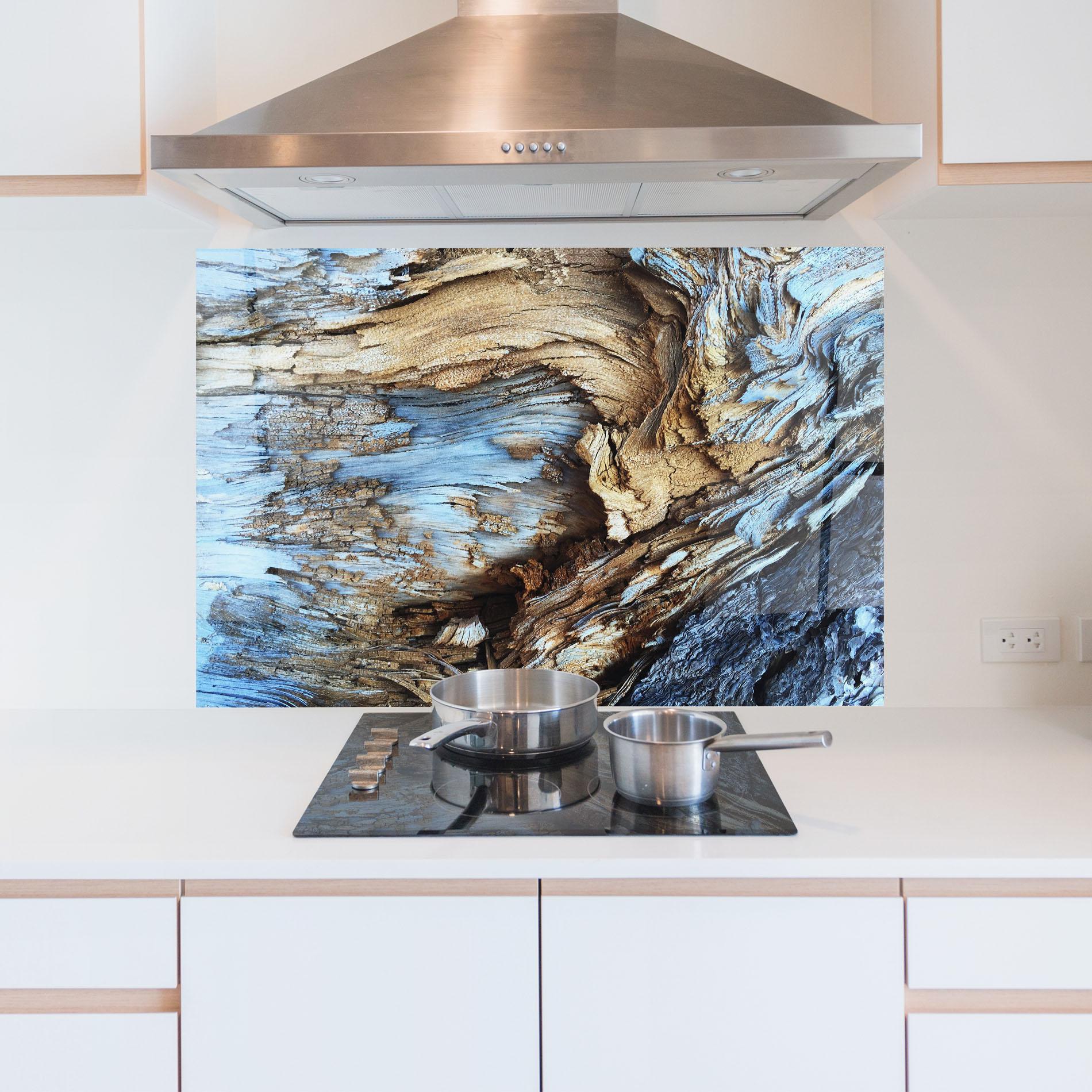 Konyhai üveg hátfal Abstract Wood Texture mockup 5