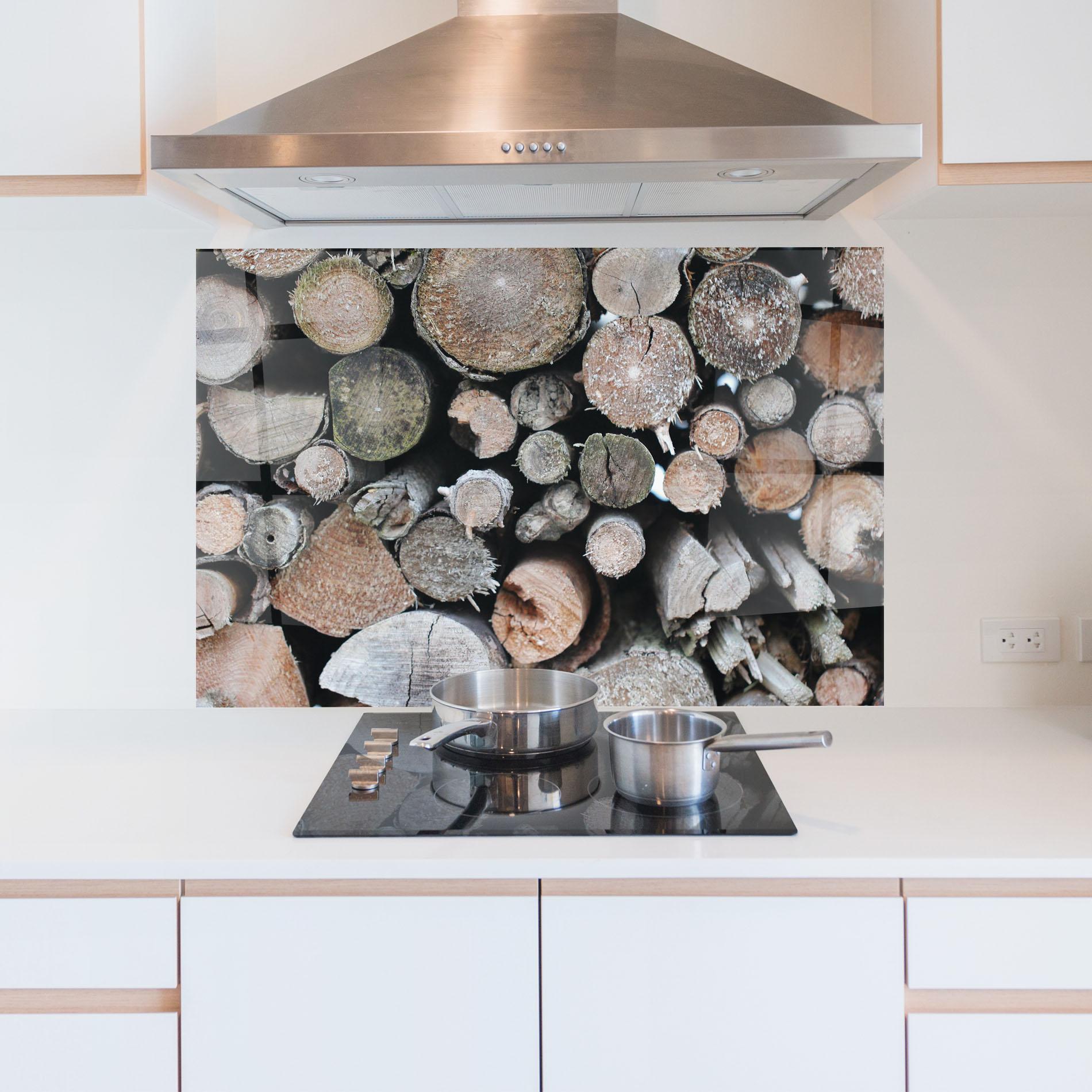Konyhai üveg hátfal Many Logs 2 mockup 5