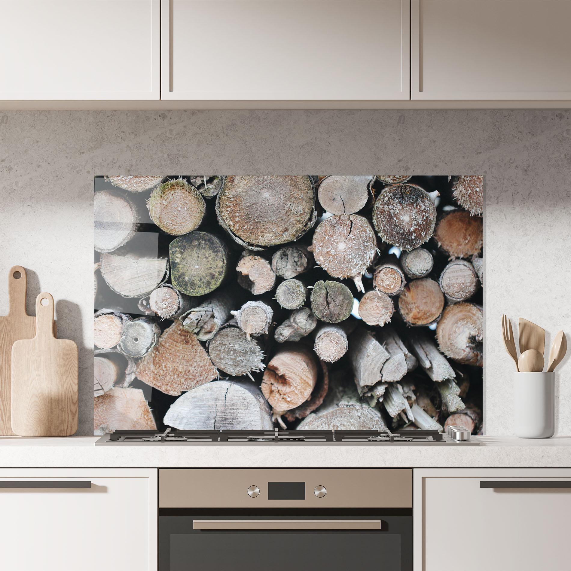 Konyhai üveg hátfal Many Logs 2 mockup 7