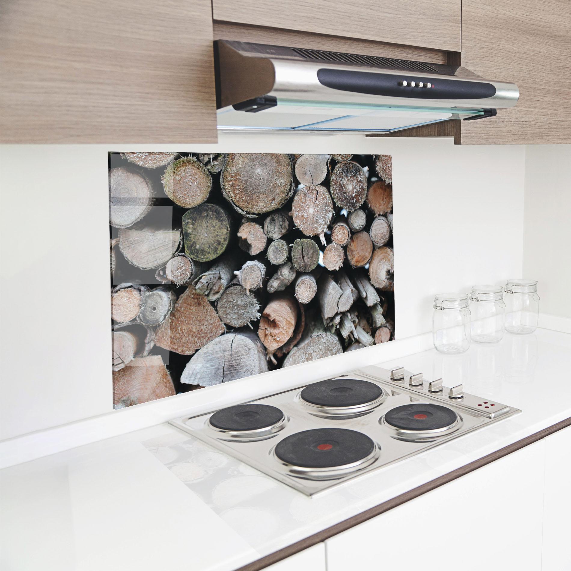 Konyhai üveg hátfal Many Logs 2 mockup 8