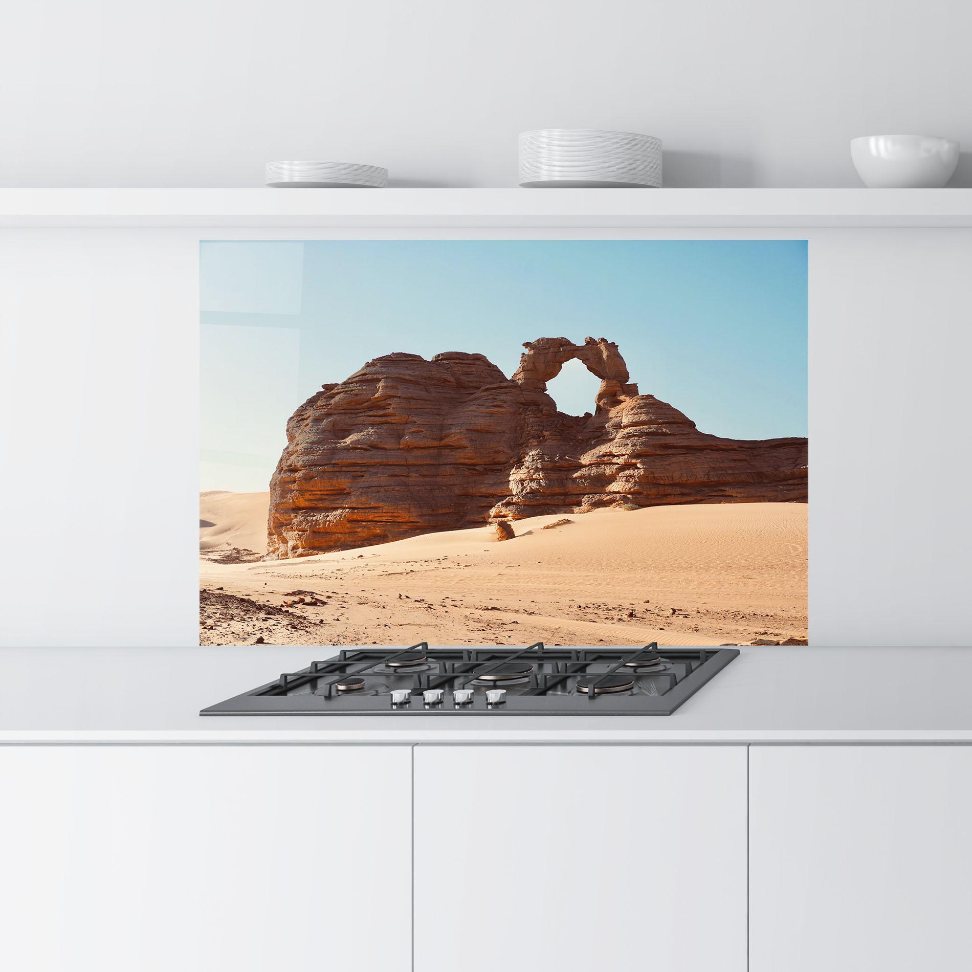 Konyhai üveg hátfal Arcade In Desert 2 mockup 9