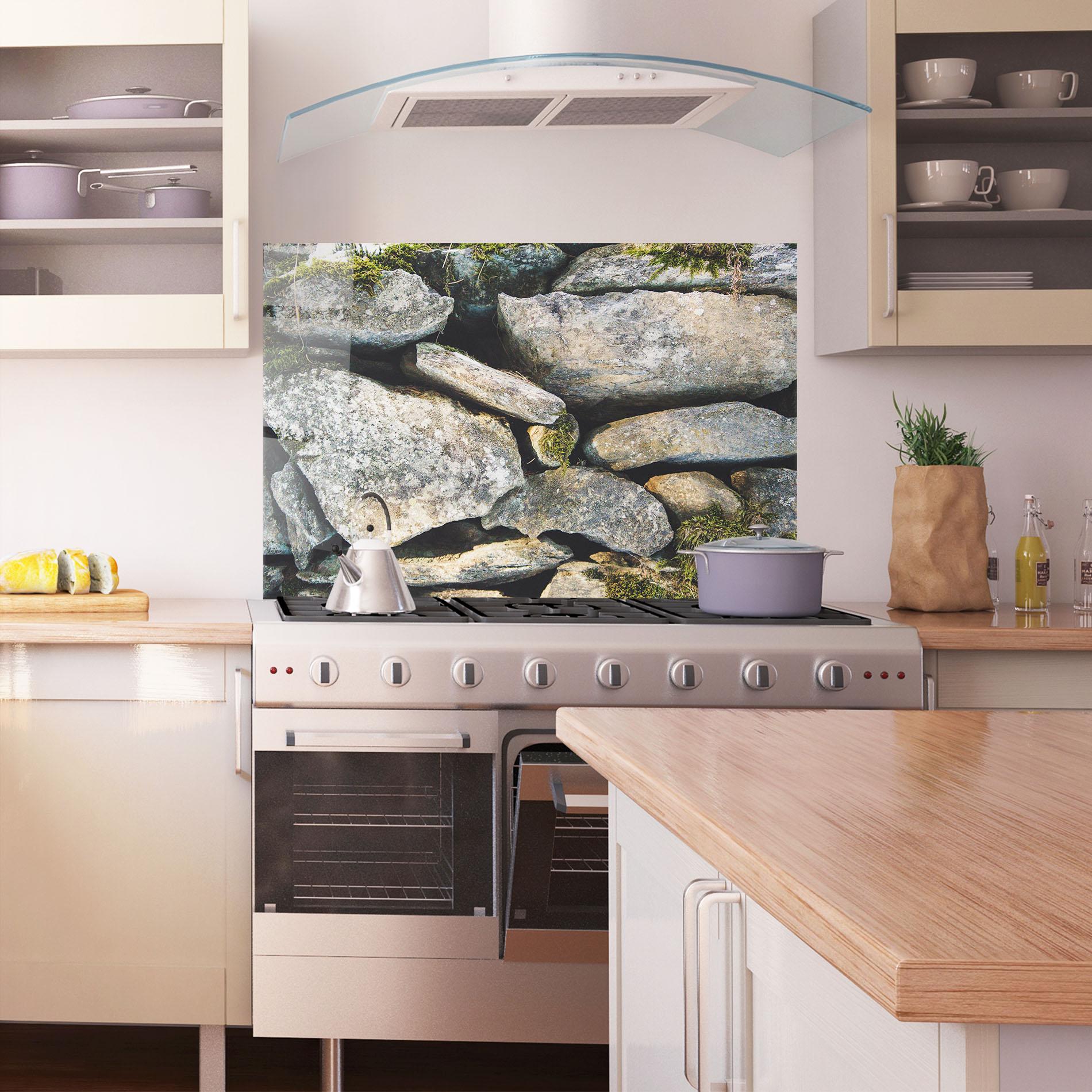 Konyhai üveg hátfal Stone In Nature mockup 1