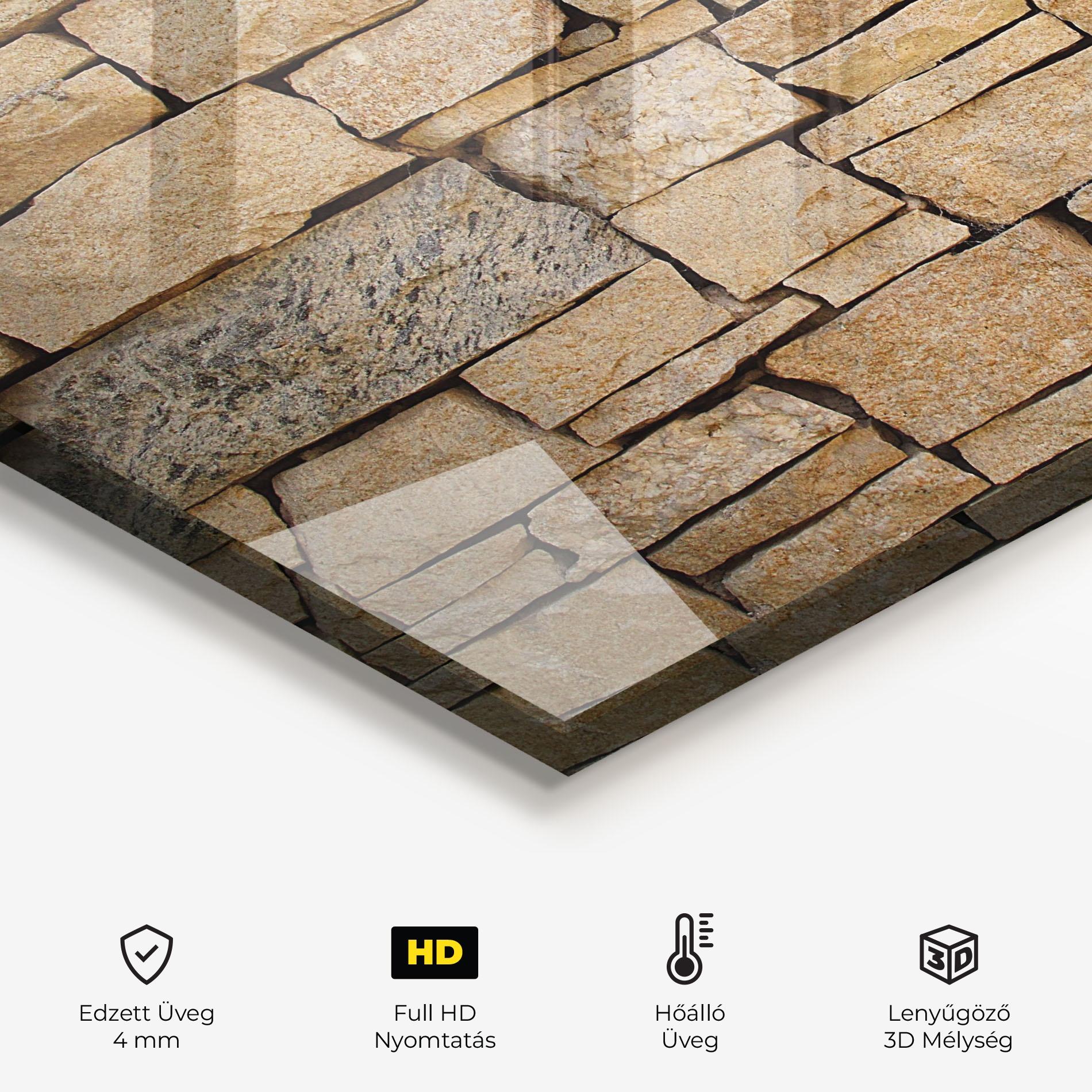 Konyhai üveg hátfal Desert Stones mockup 2