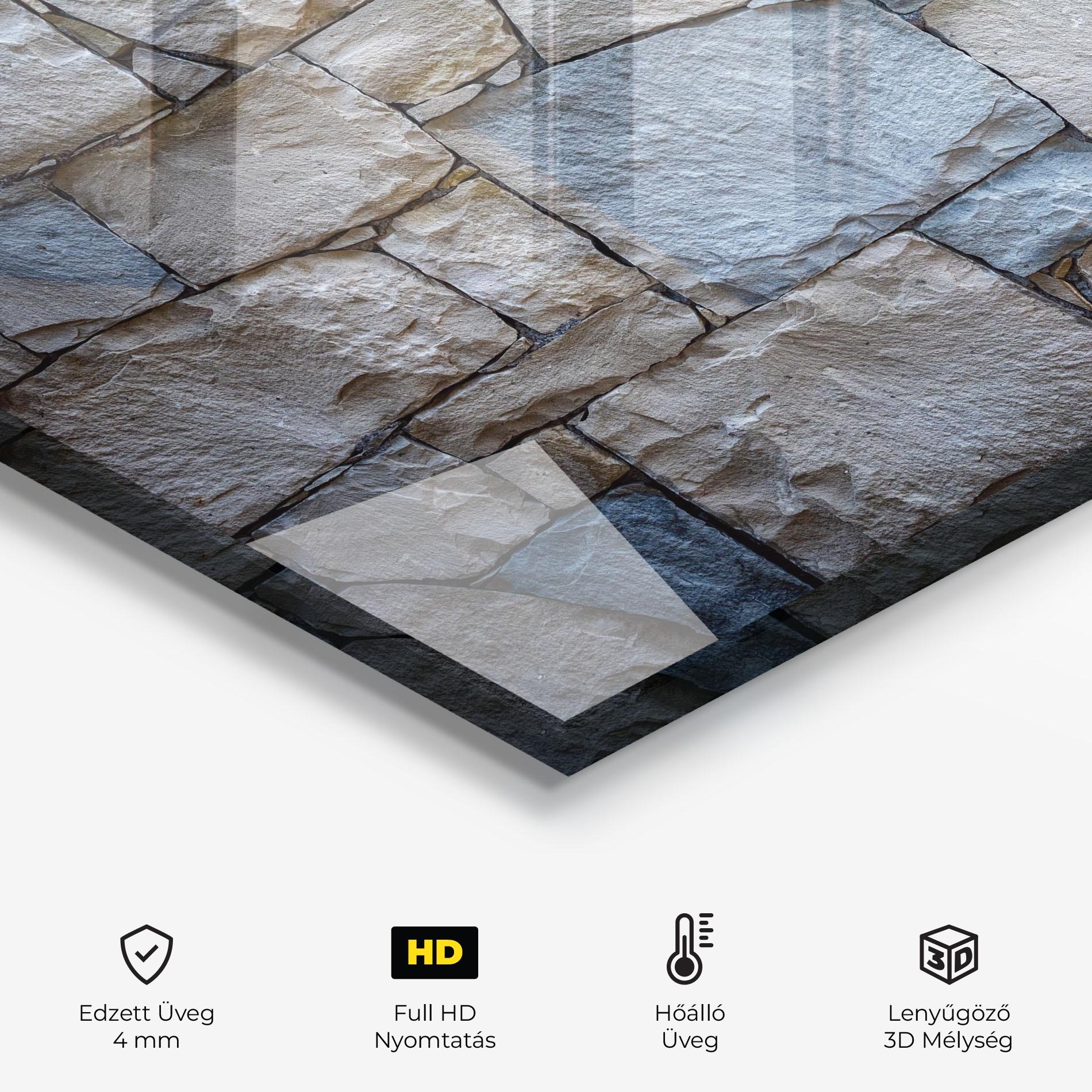 Konyhai üveg hátfal Stones In Harmony mockup 2