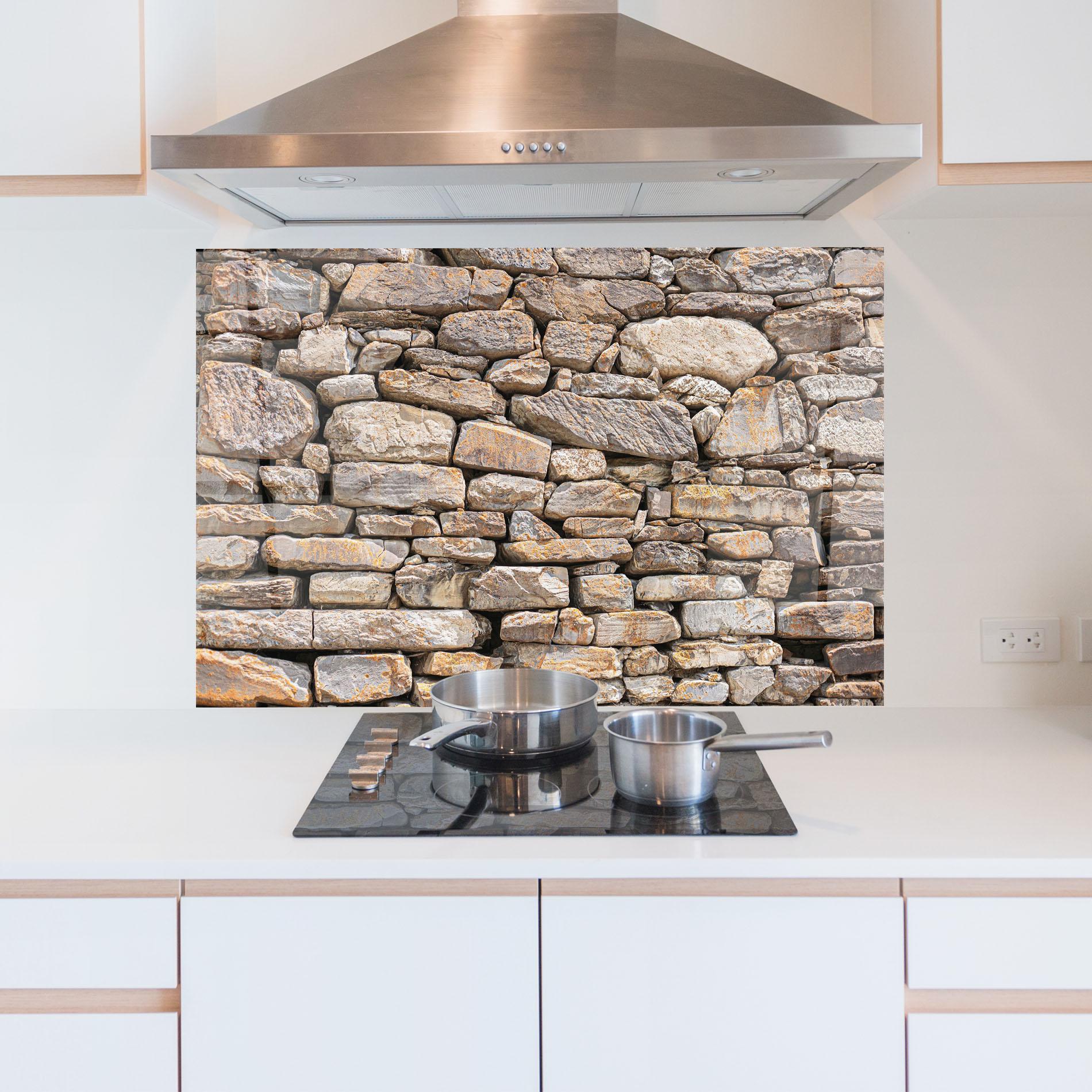 Konyhai üveg hátfal Rough Stones mockup 5