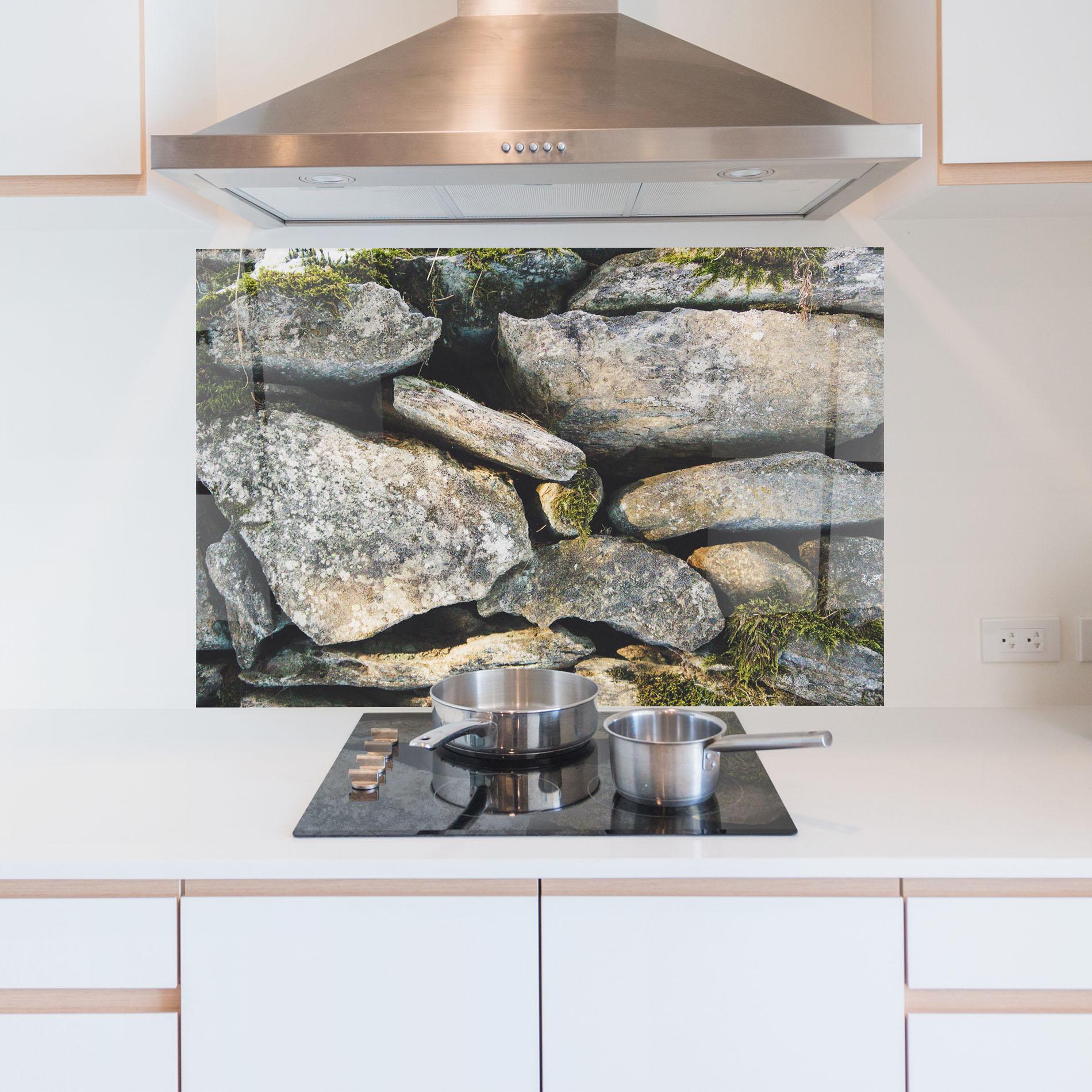 Konyhai üveg hátfal Stone In Nature mockup 5