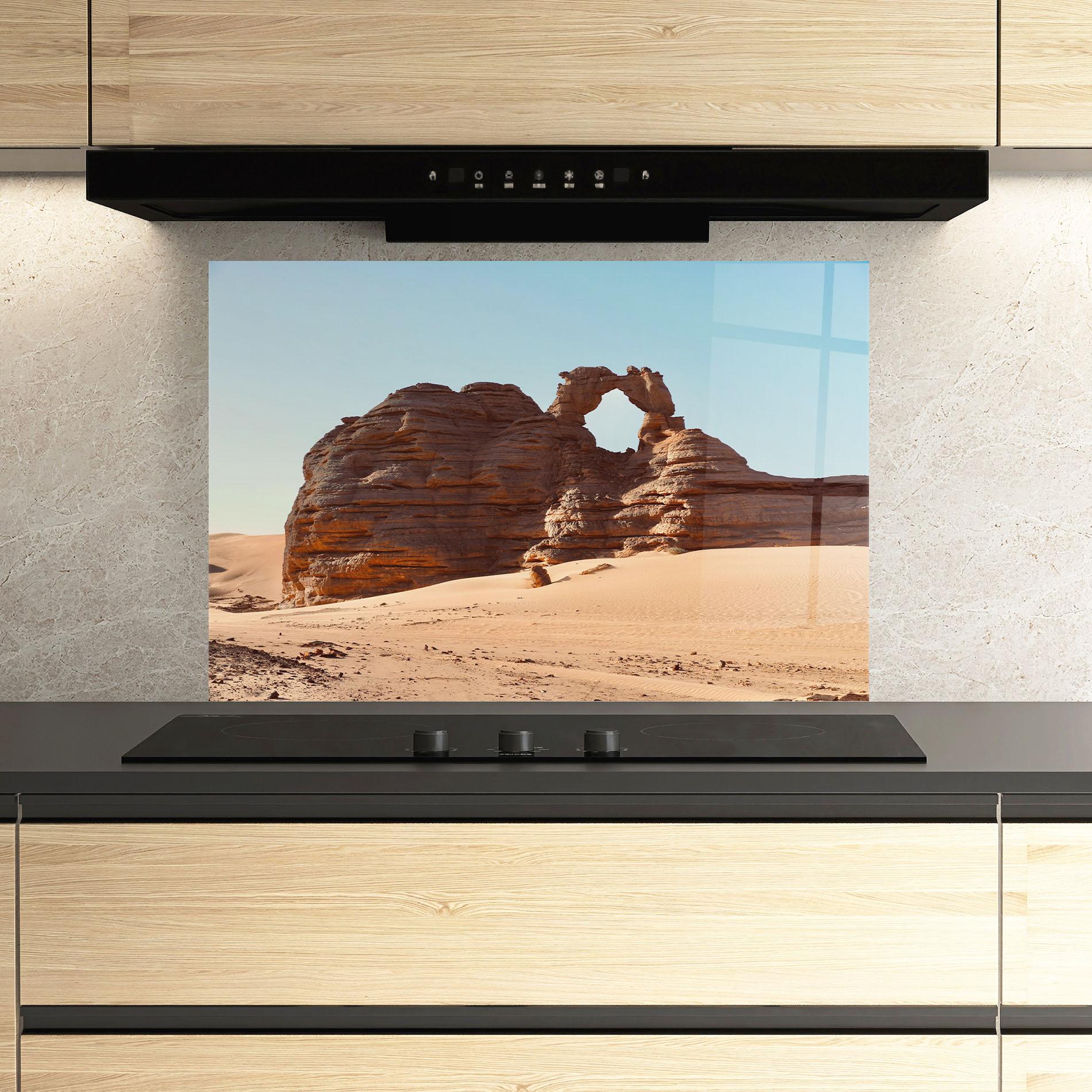Konyhai üveg hátfal Arcade In Desert 2 mockup 3