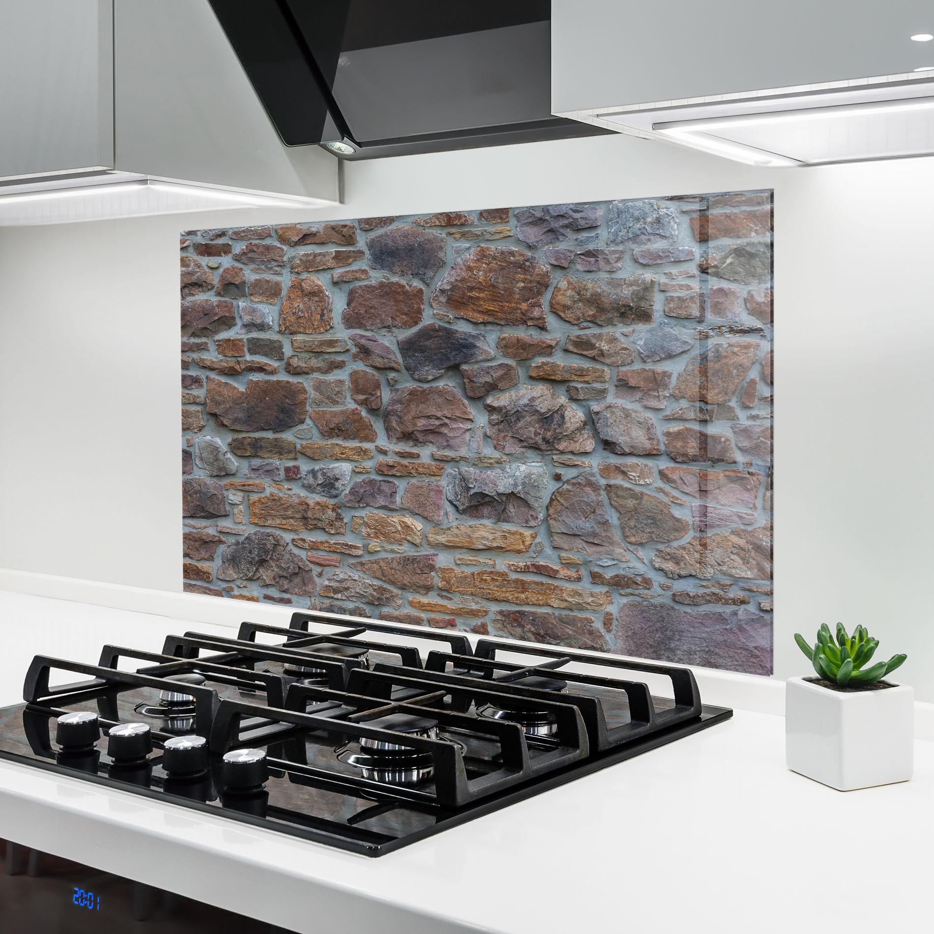 Konyhai üveg hátfal Colorul Stones mockup 6