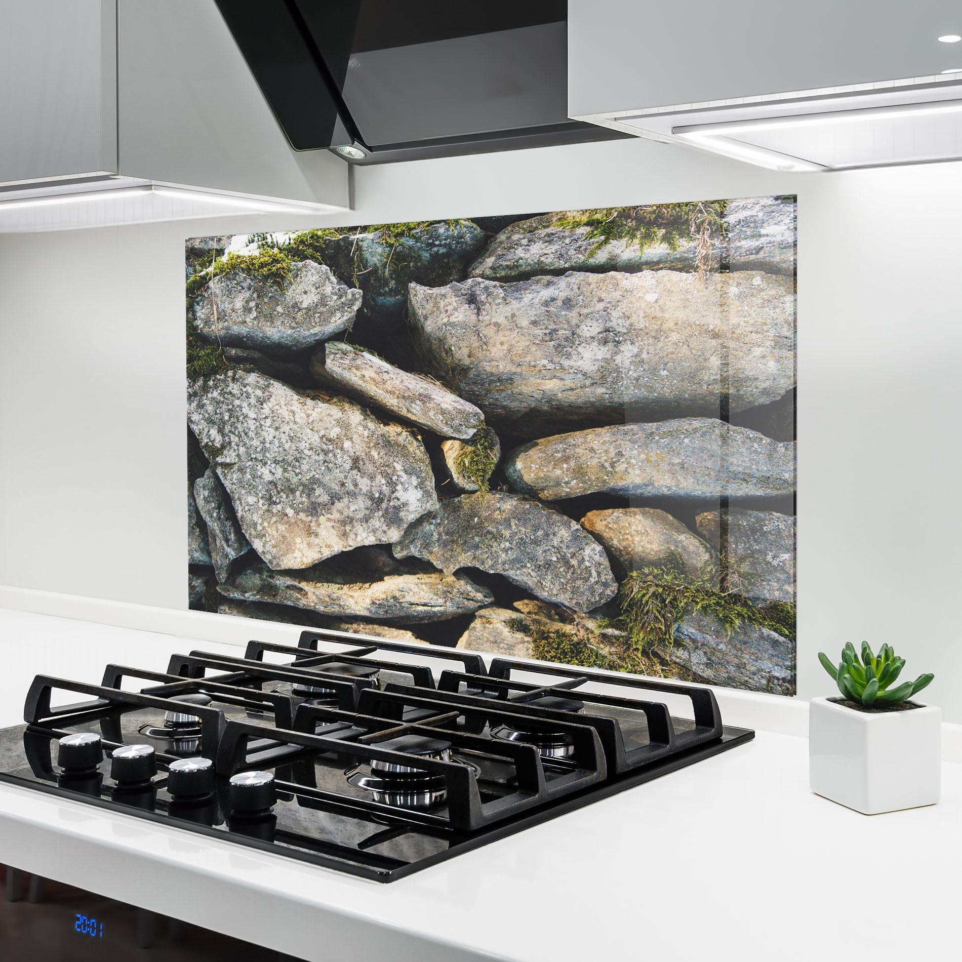 Konyhai üveg hátfal Stone In Nature mockup 6