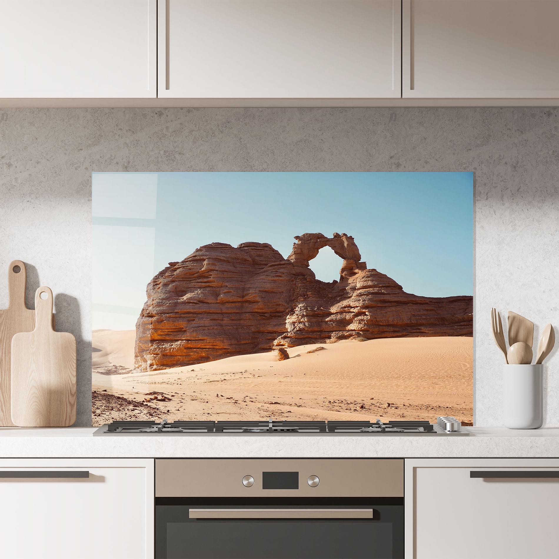 Konyhai üveg hátfal Arcade In Desert 2 mockup 7