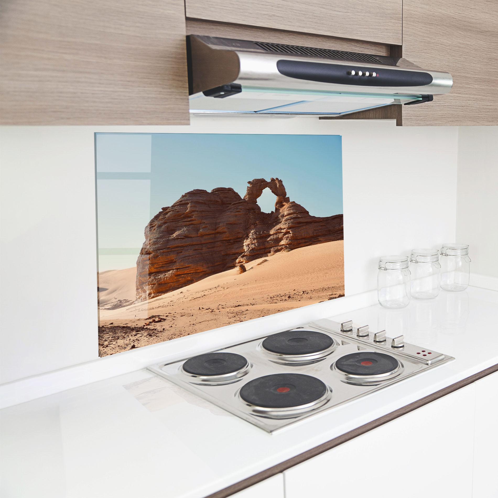 Konyhai üveg hátfal Arcade In Desert 2 mockup 8