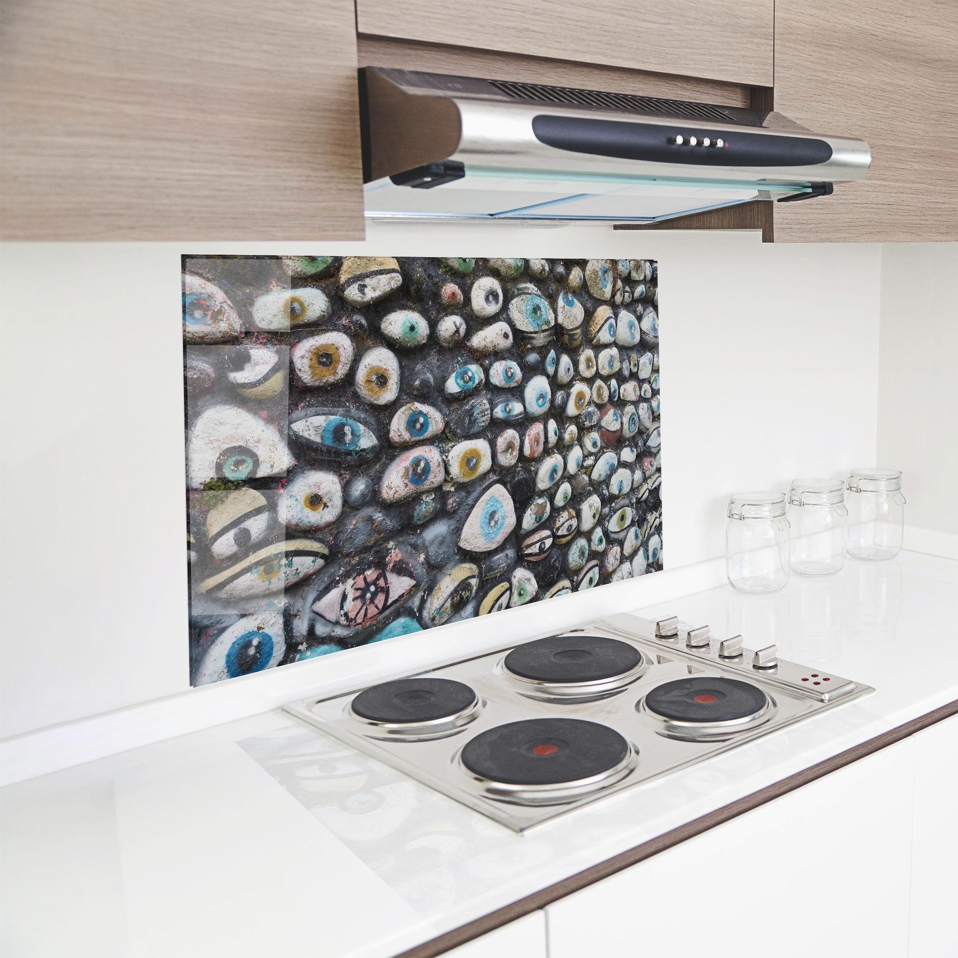 Konyhai üveg hátfal Eyes On Stones mockup 8