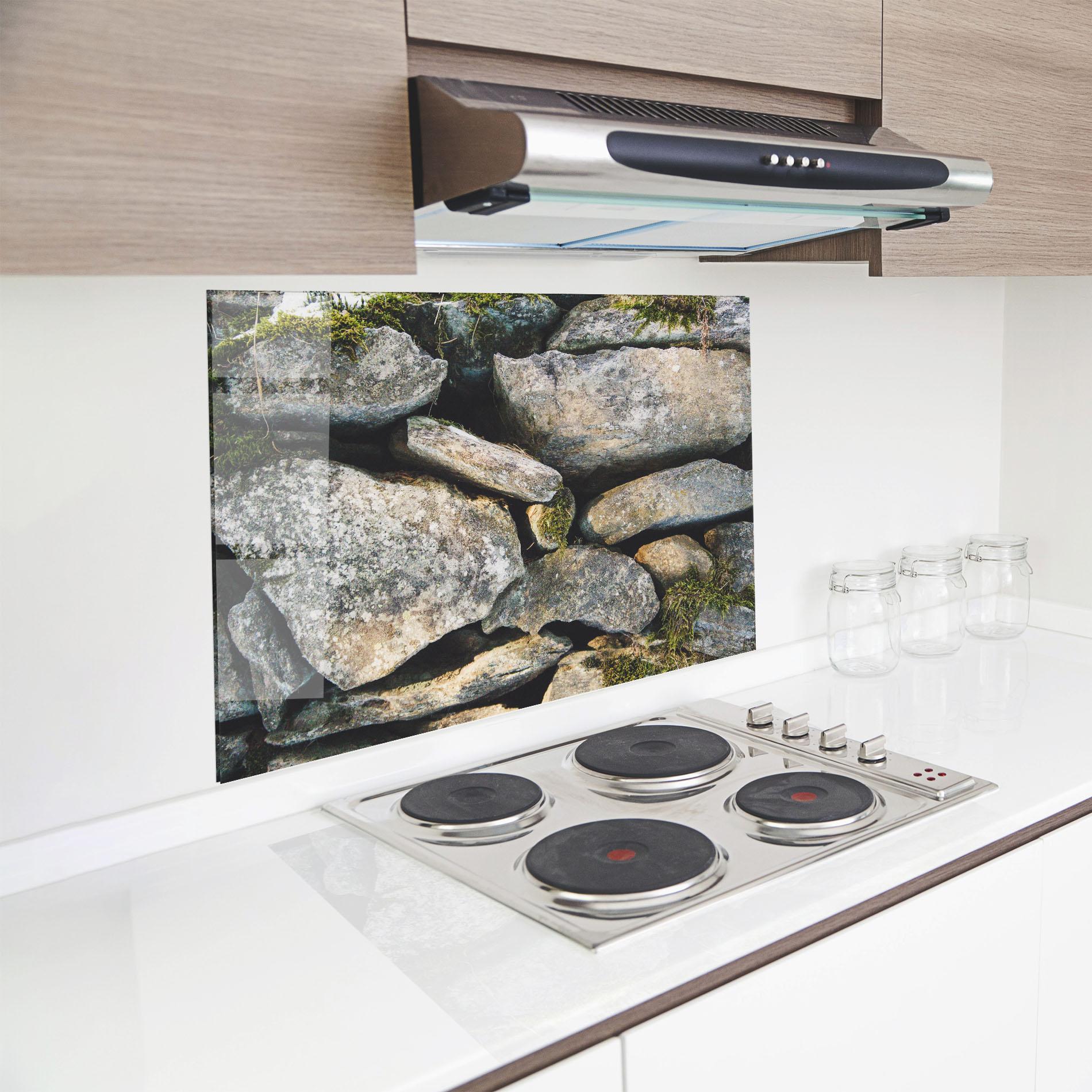 Konyhai üveg hátfal Stone In Nature mockup 8