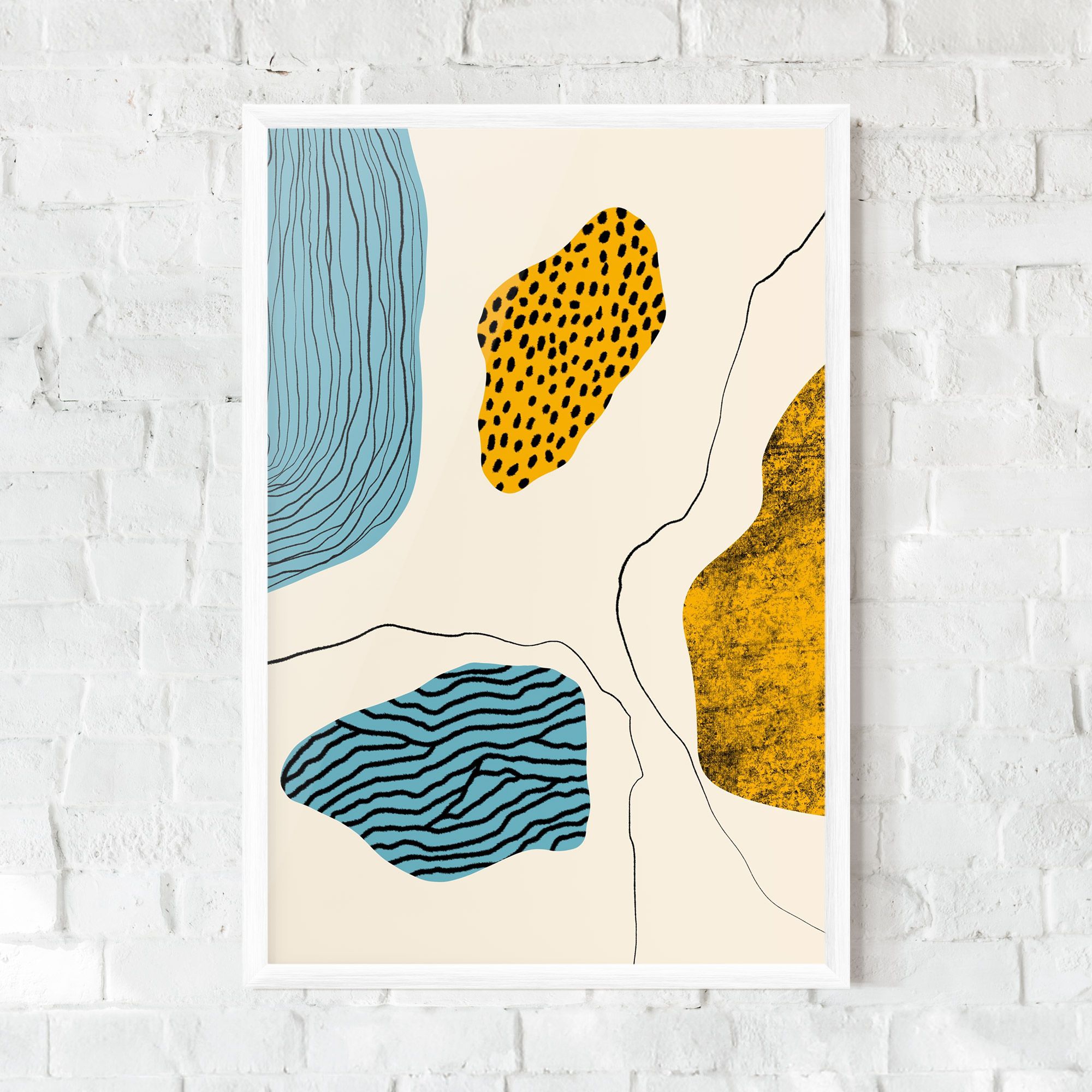 Abstract Lines On Blue mockup 0