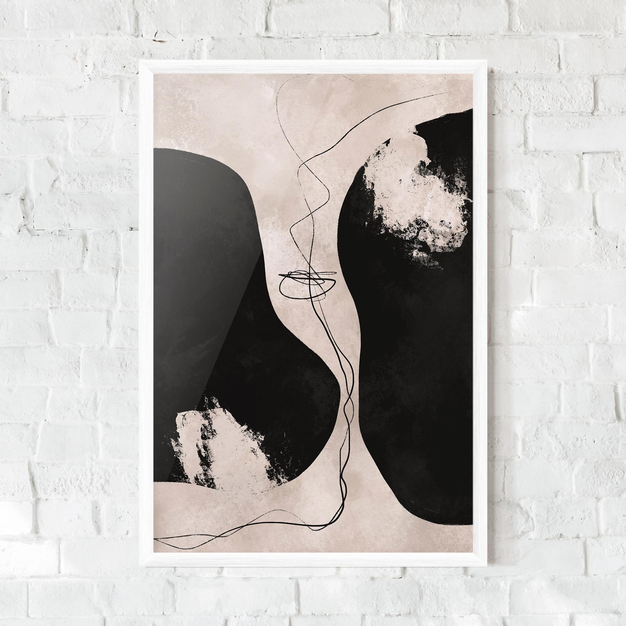 Keretezett Poszter Modern Brushstrokes mockup 0