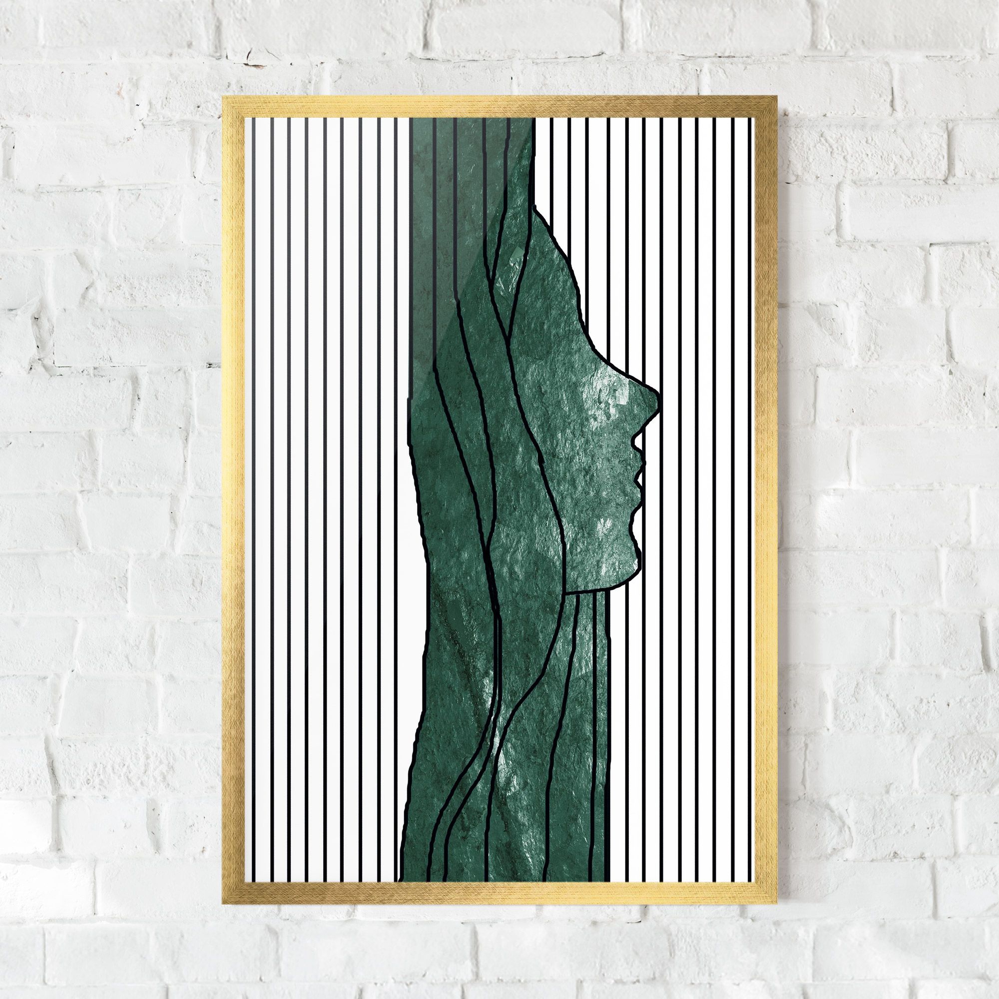 Abstract Green Face mockup 0